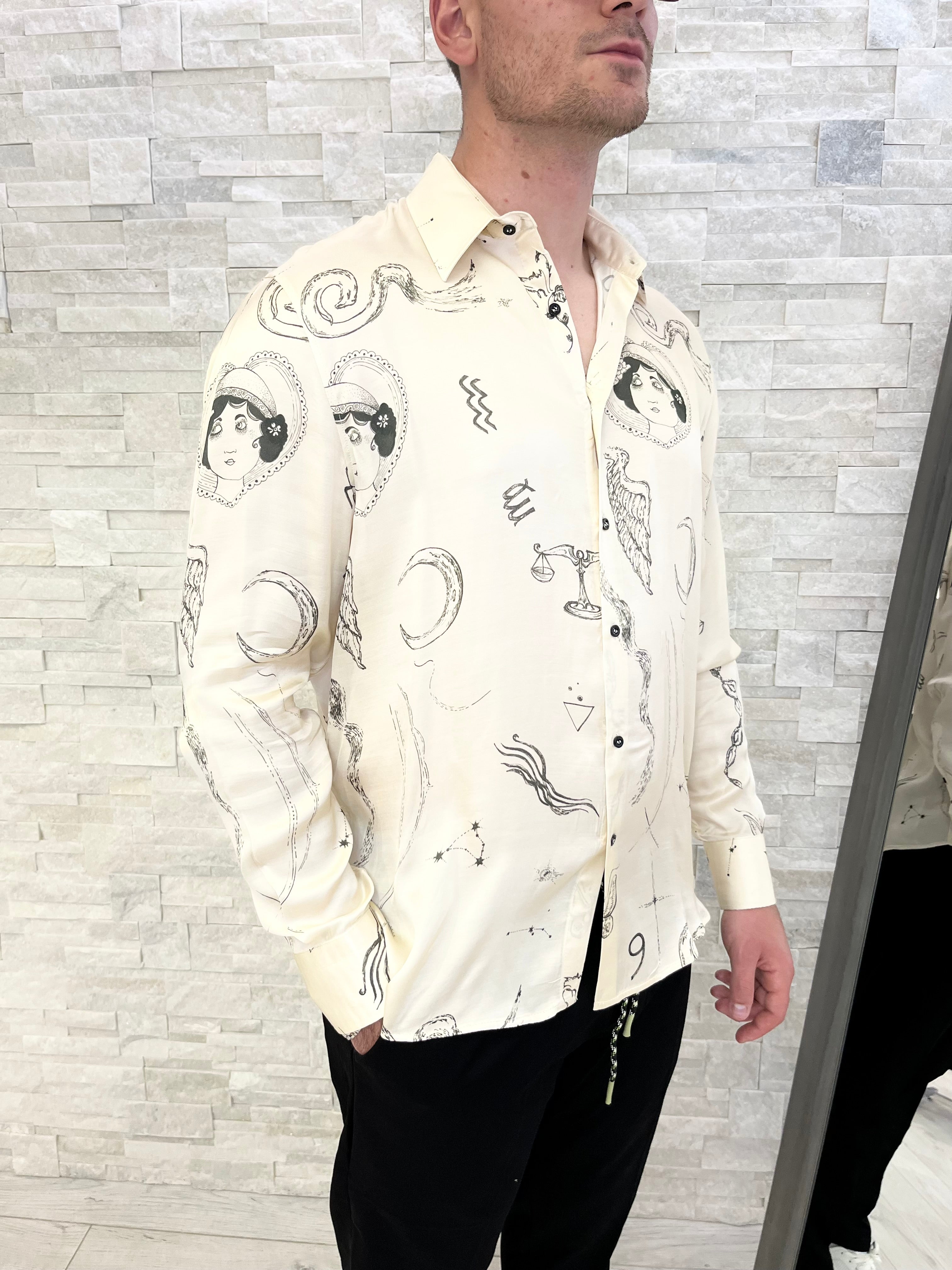 Camicia in viscosa fantasia