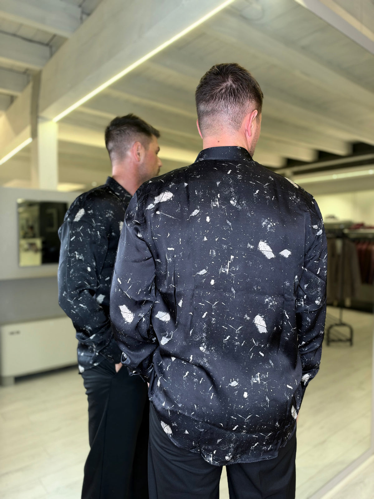 Camicia in viscosa con stampa