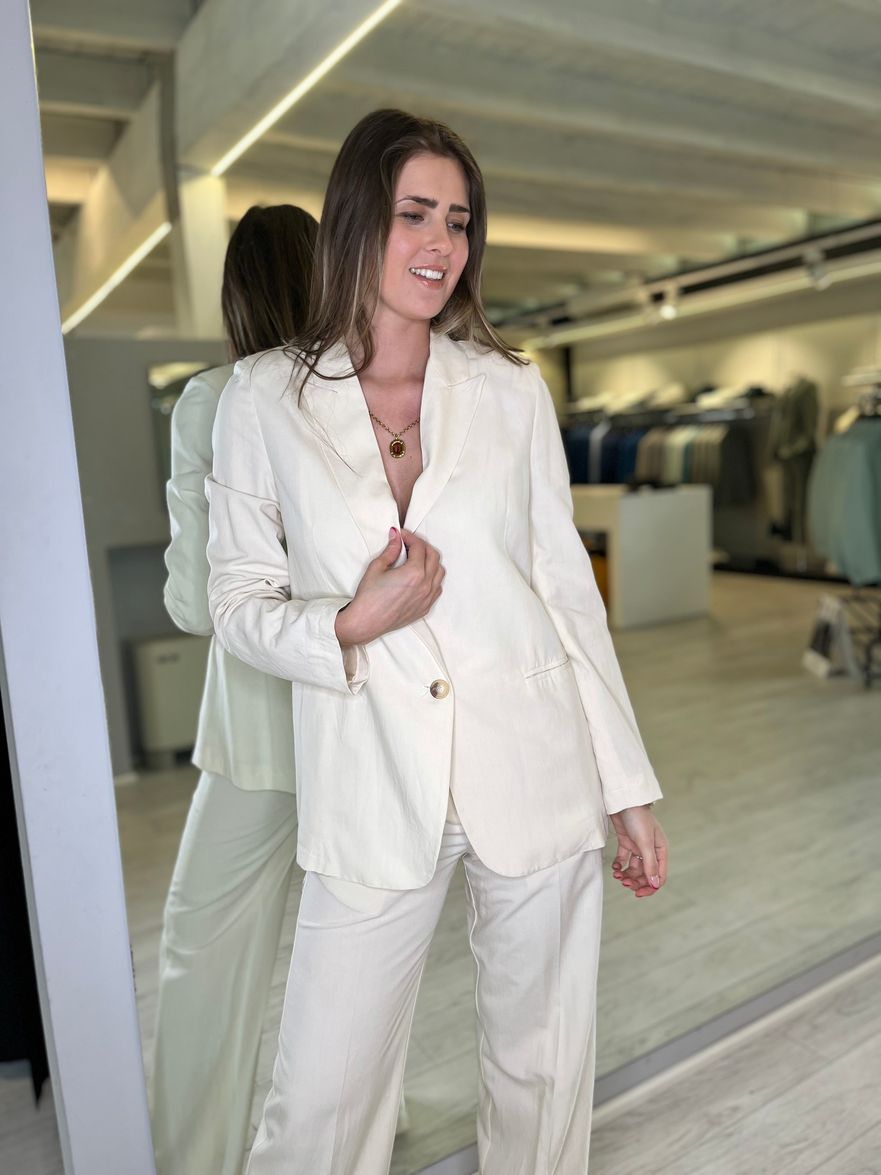 Giacca sfoderata avorio