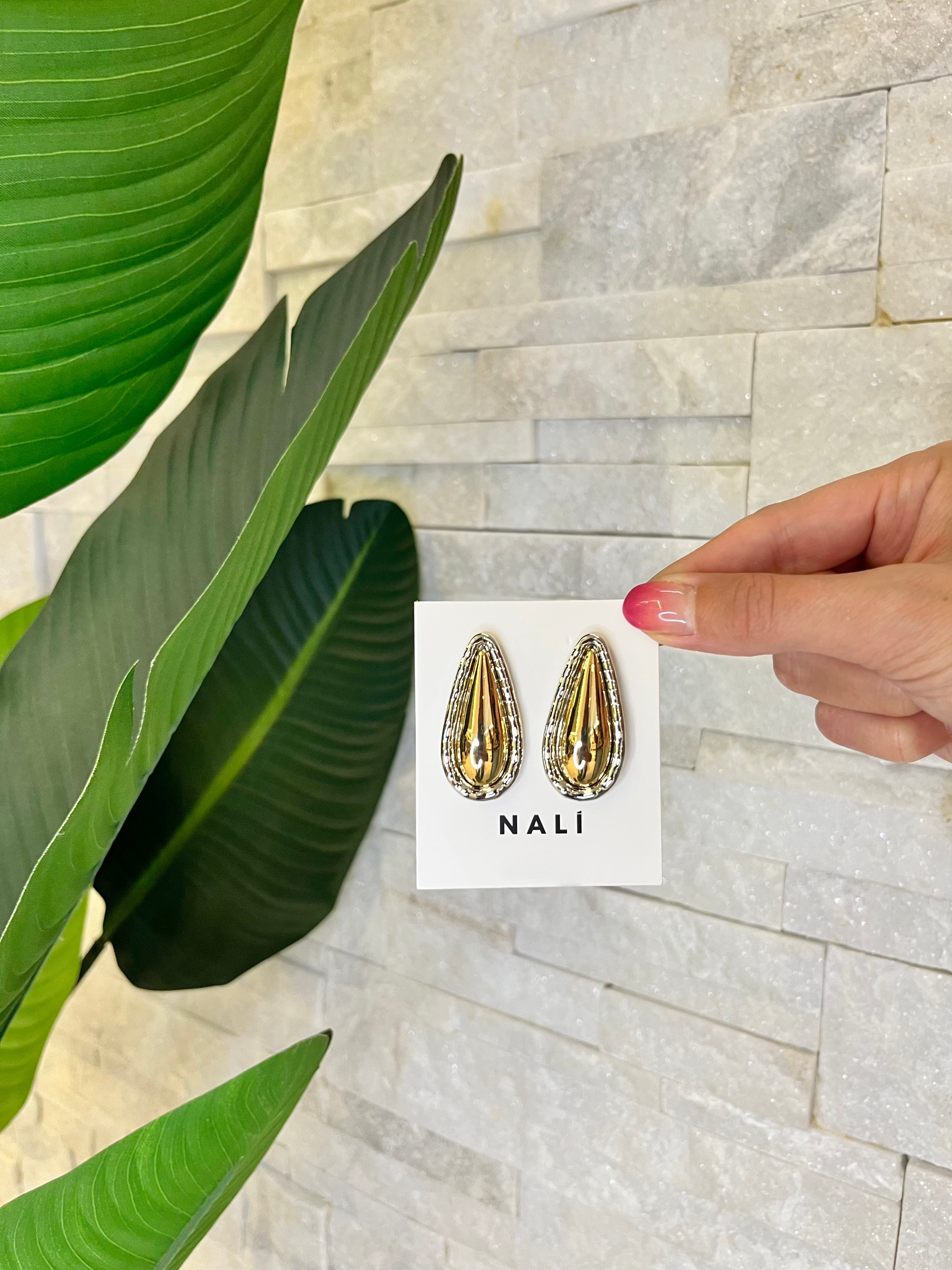 Orecchini a goccia oro/argento