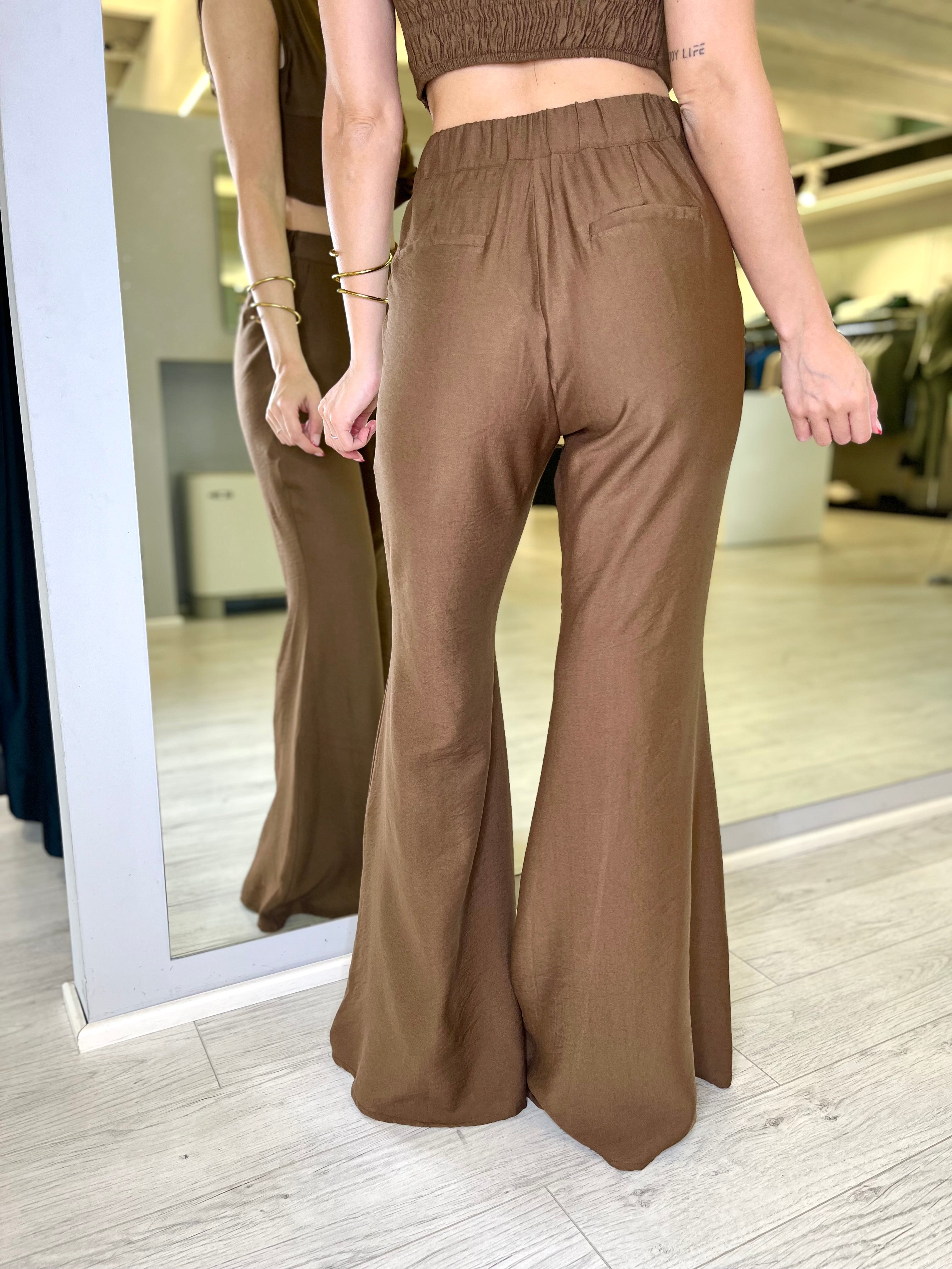 Pantalone super zampa coffee