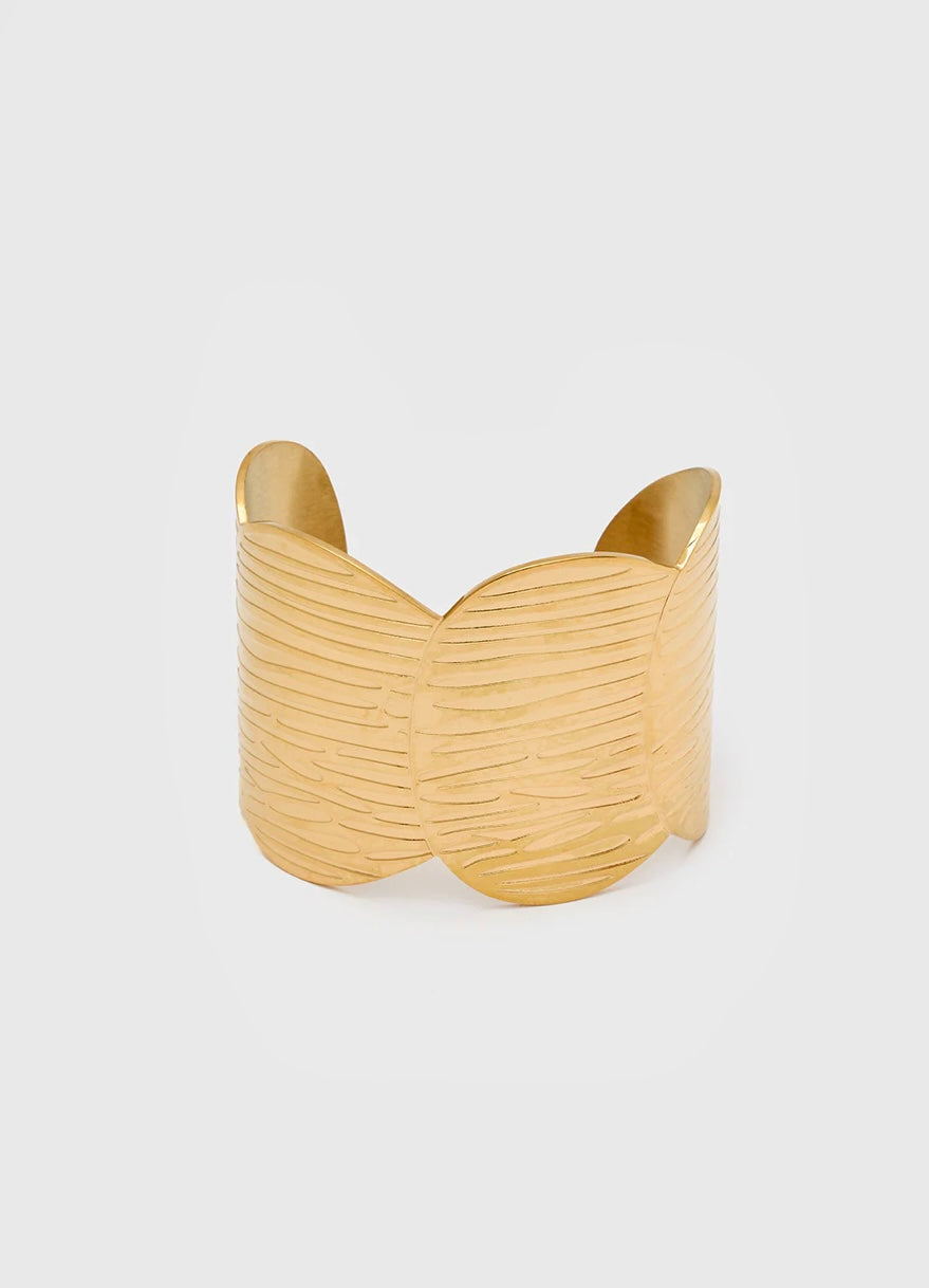 Bracciale bangle rigido striato