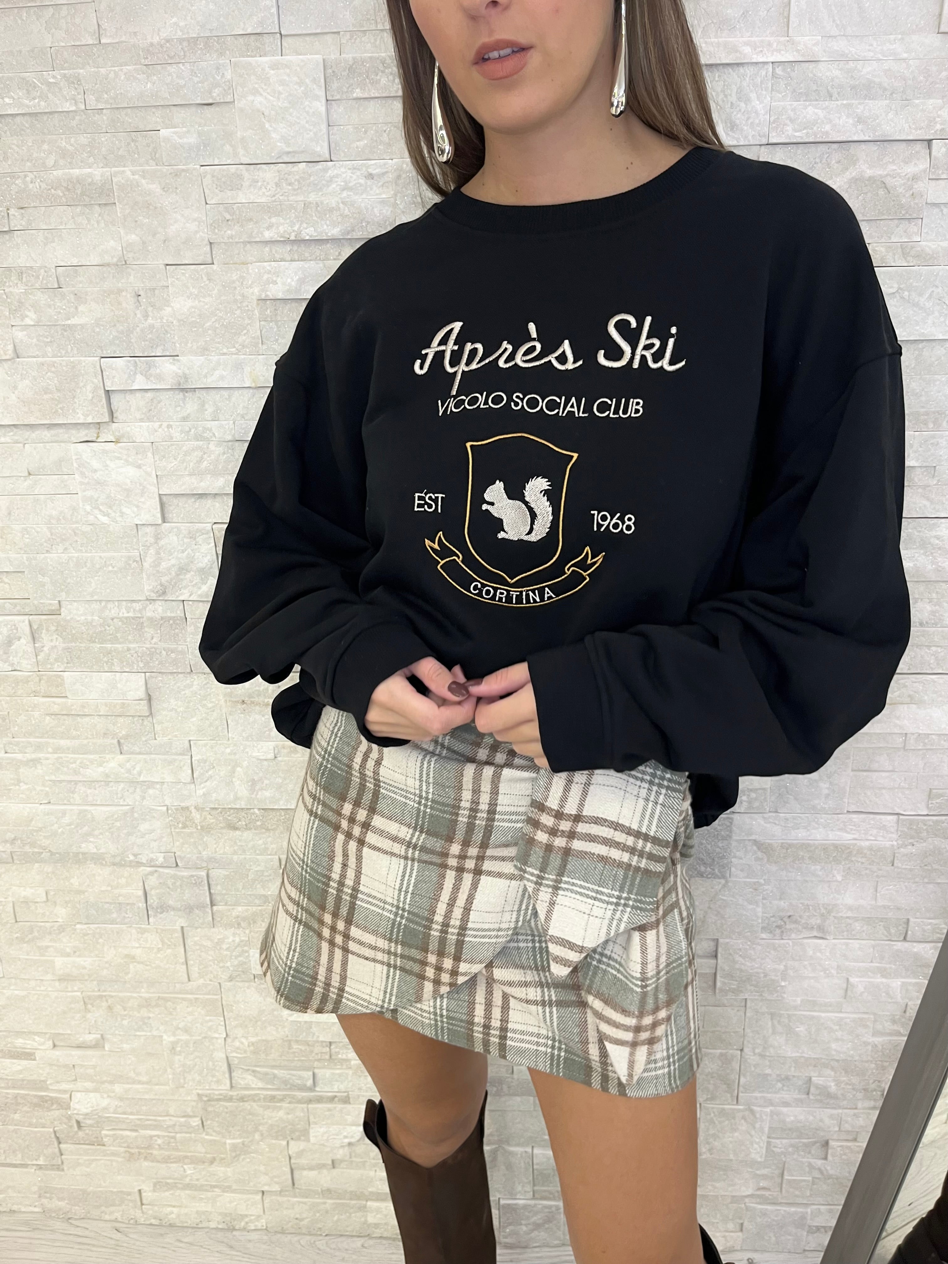 Felpa après ski nera