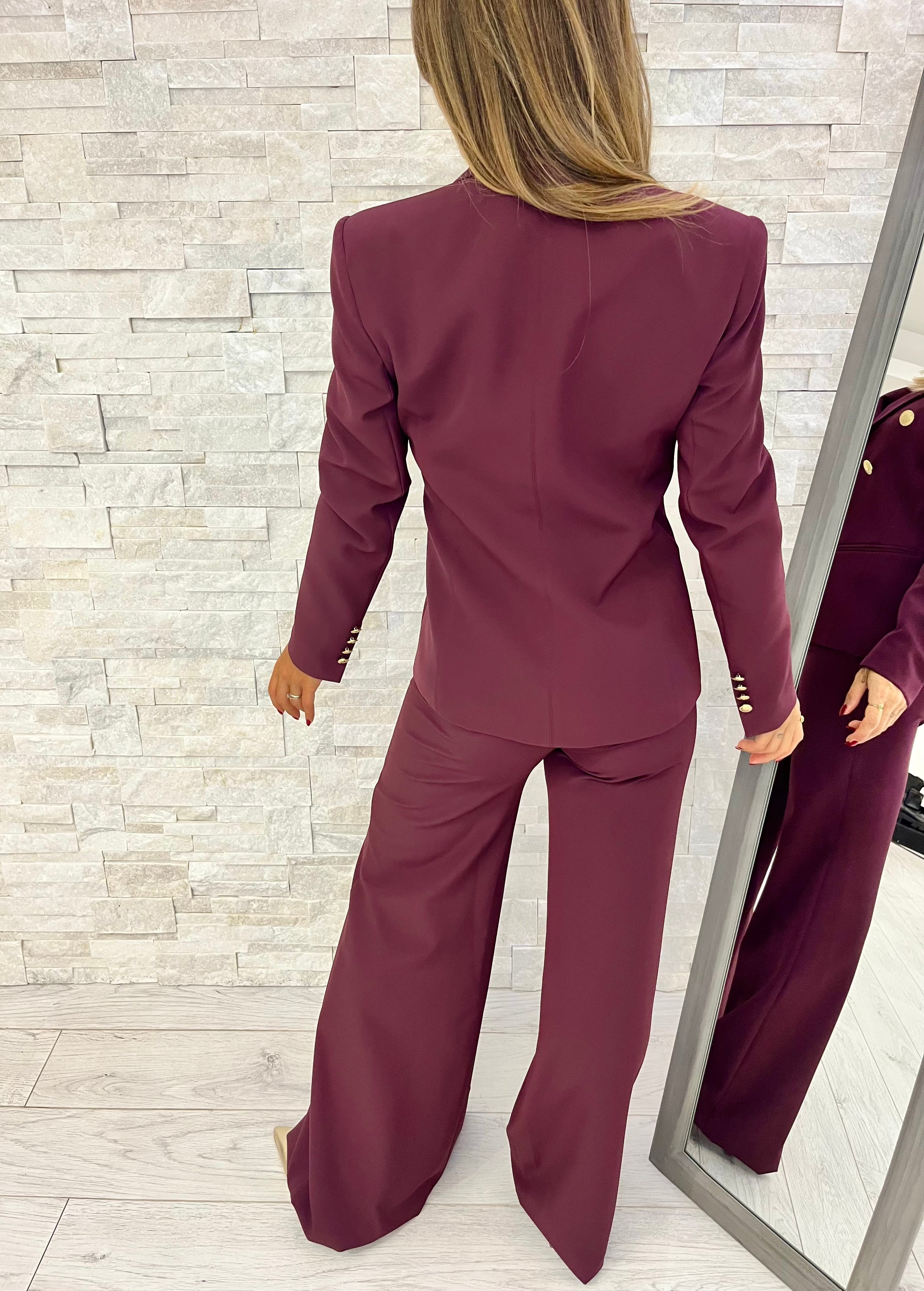 Tailleur sfiancato bordeaux