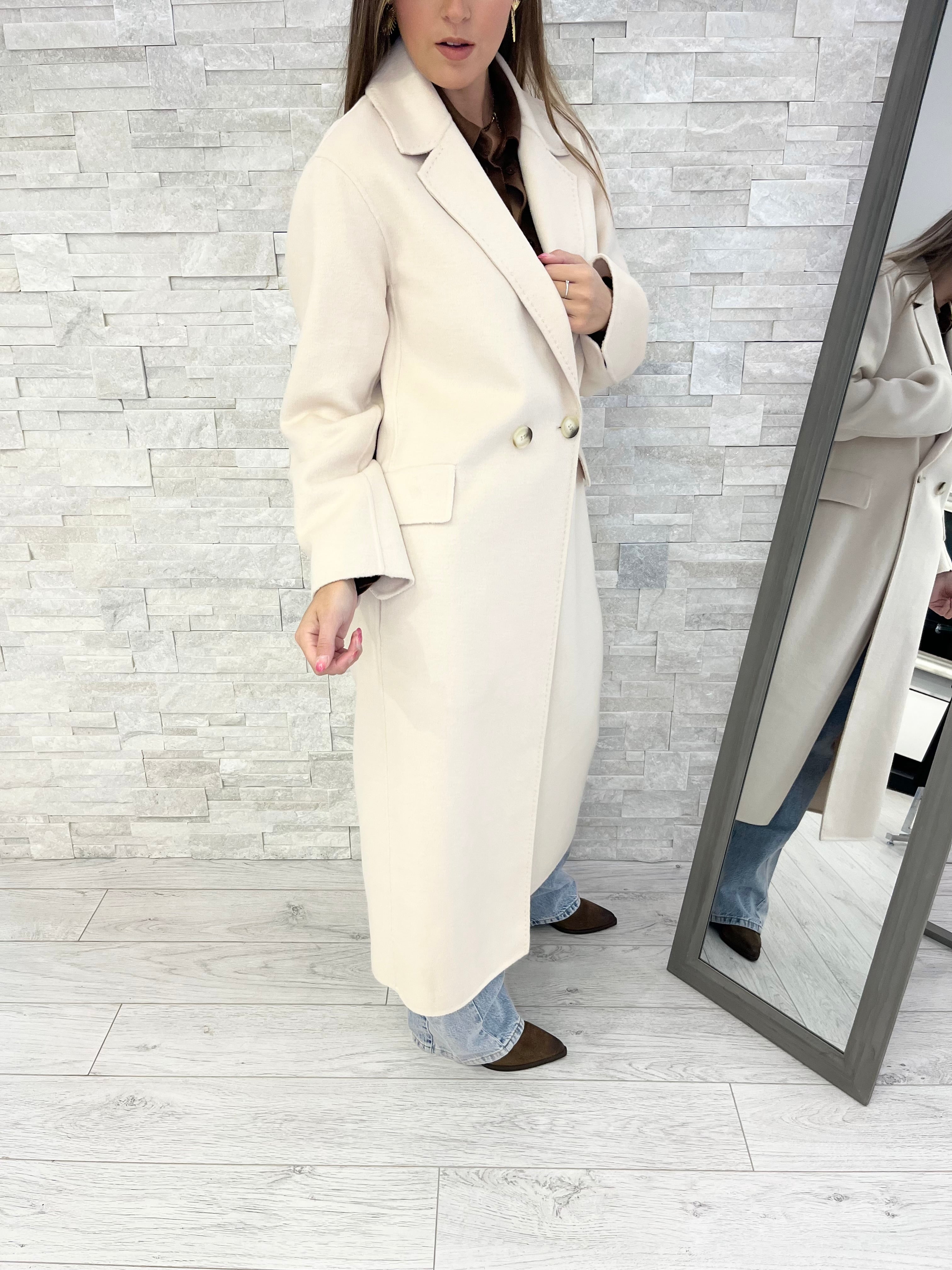Cappotto sfoderato bianco