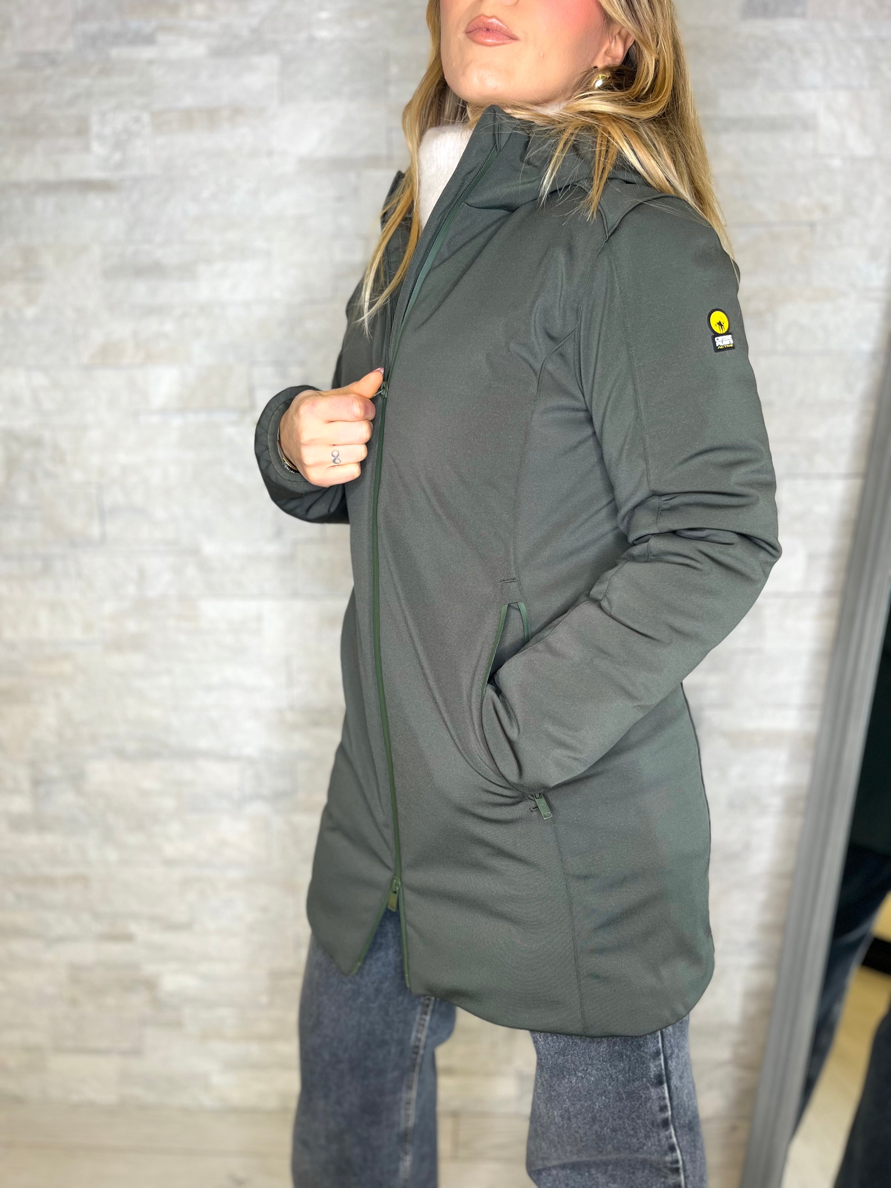 Parka lungo verde
