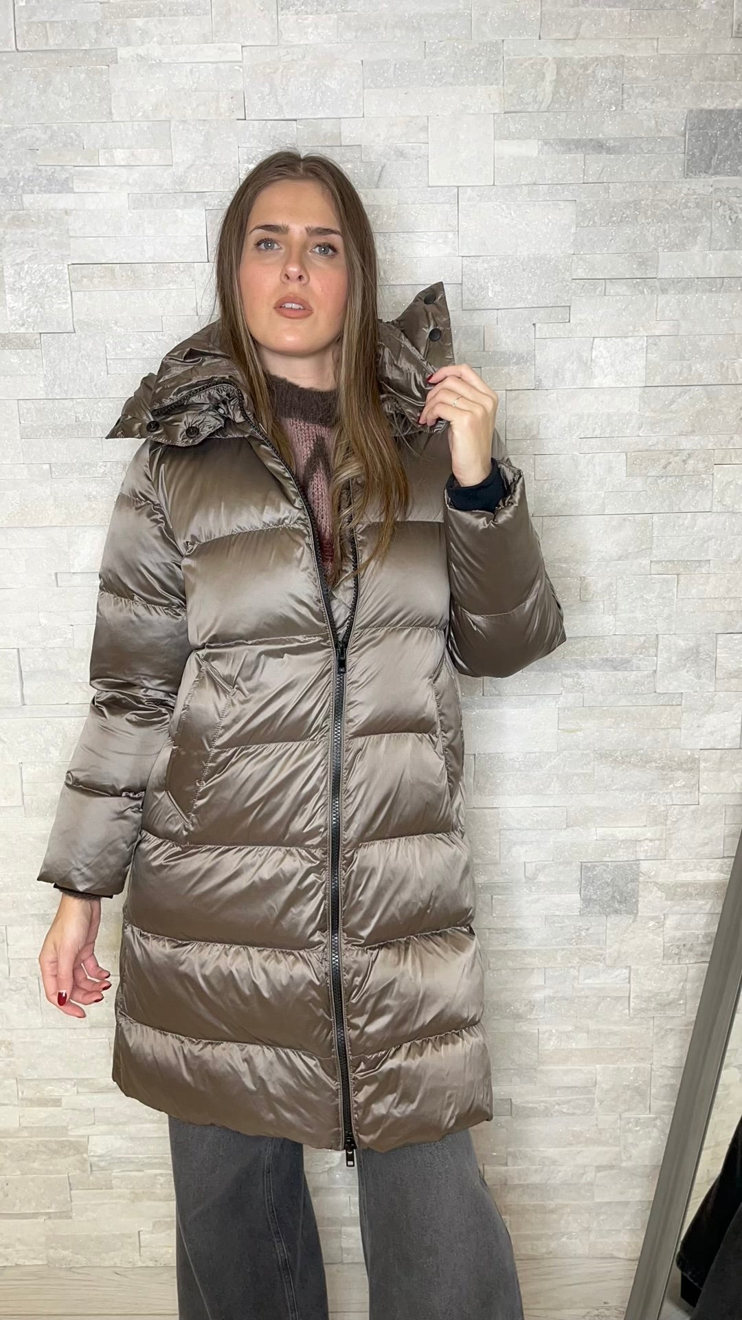 Piumino Charlotte taupe