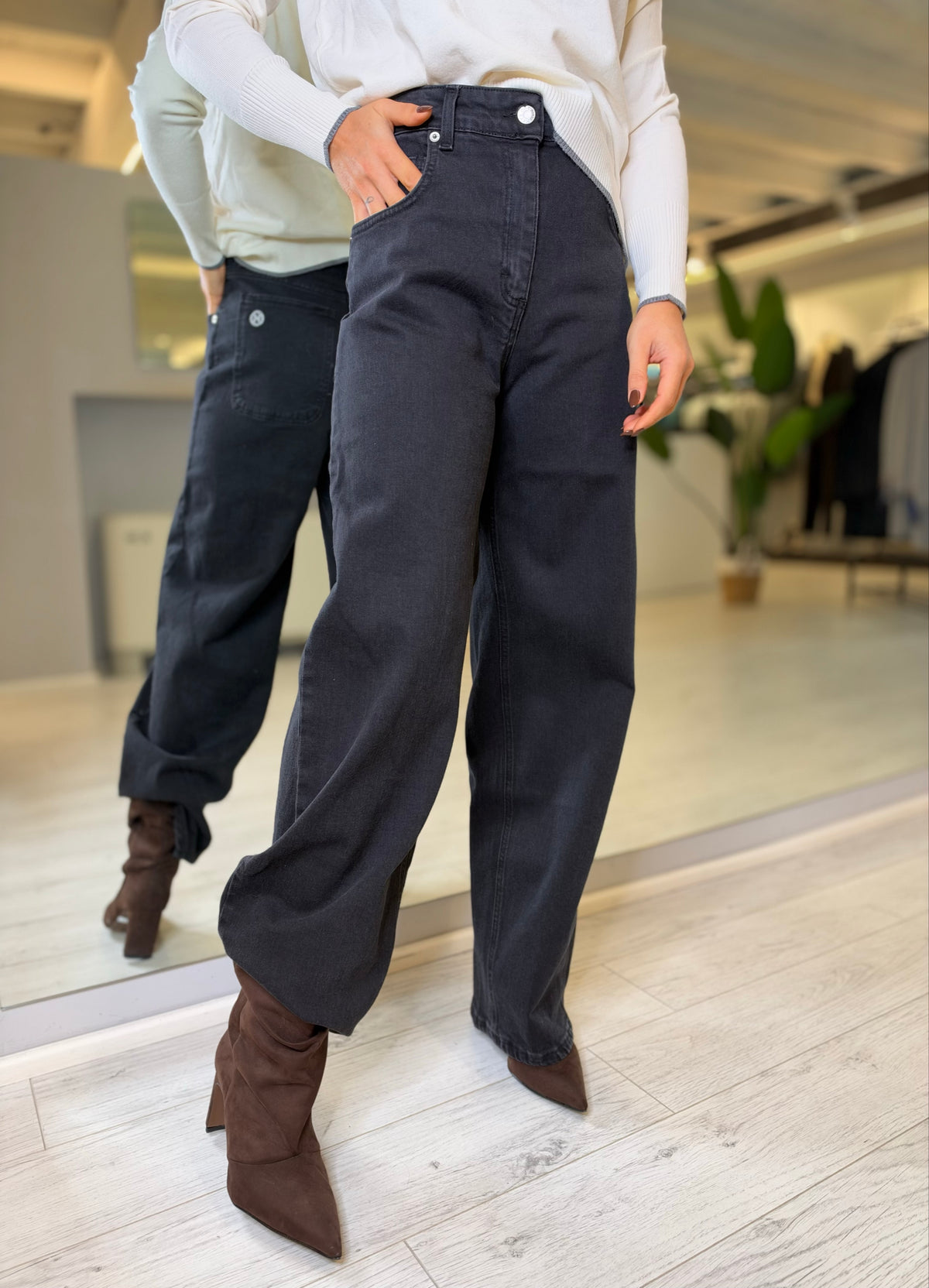 Jeans Bella baloon nero