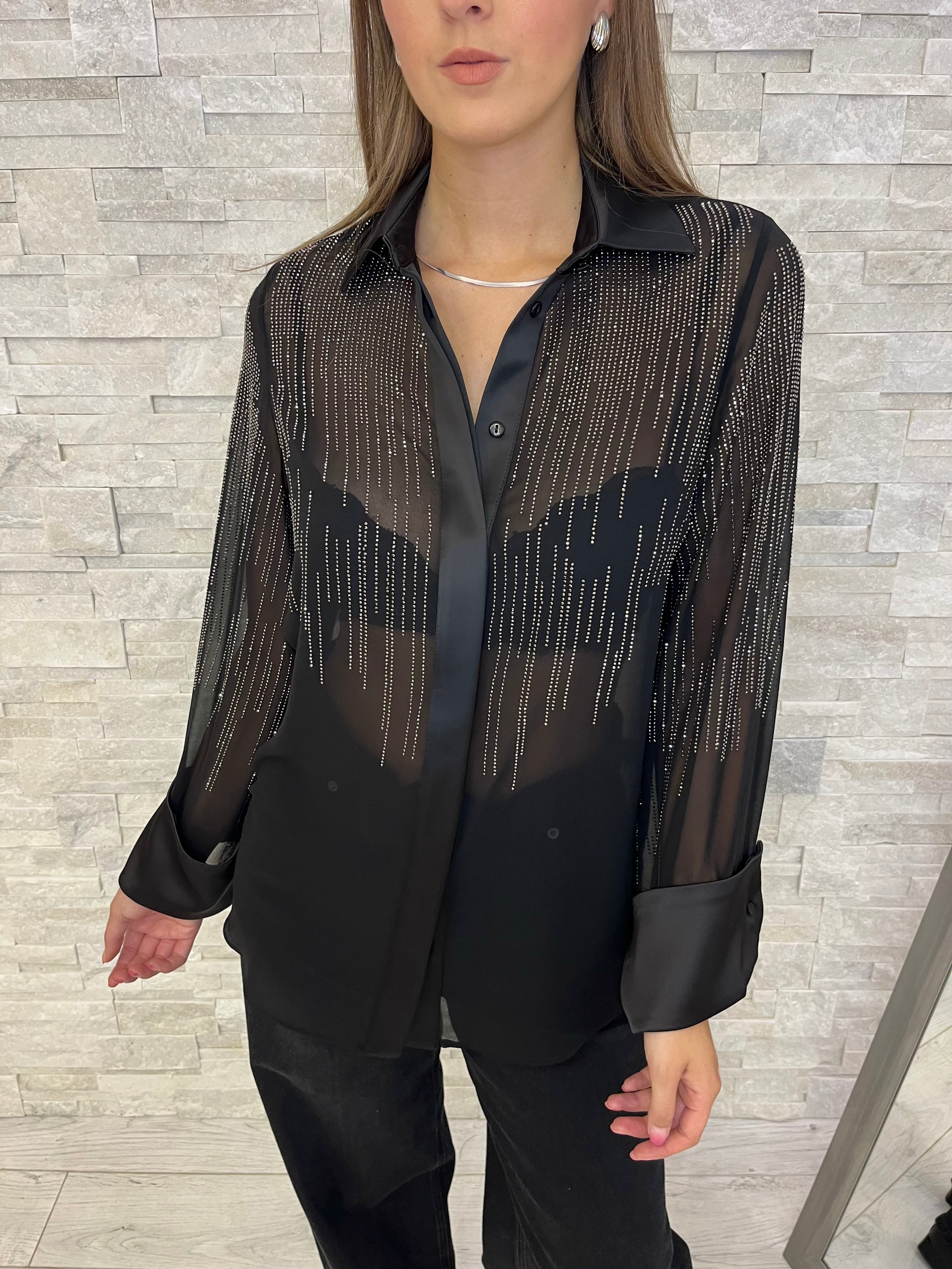 Camicia velata nera