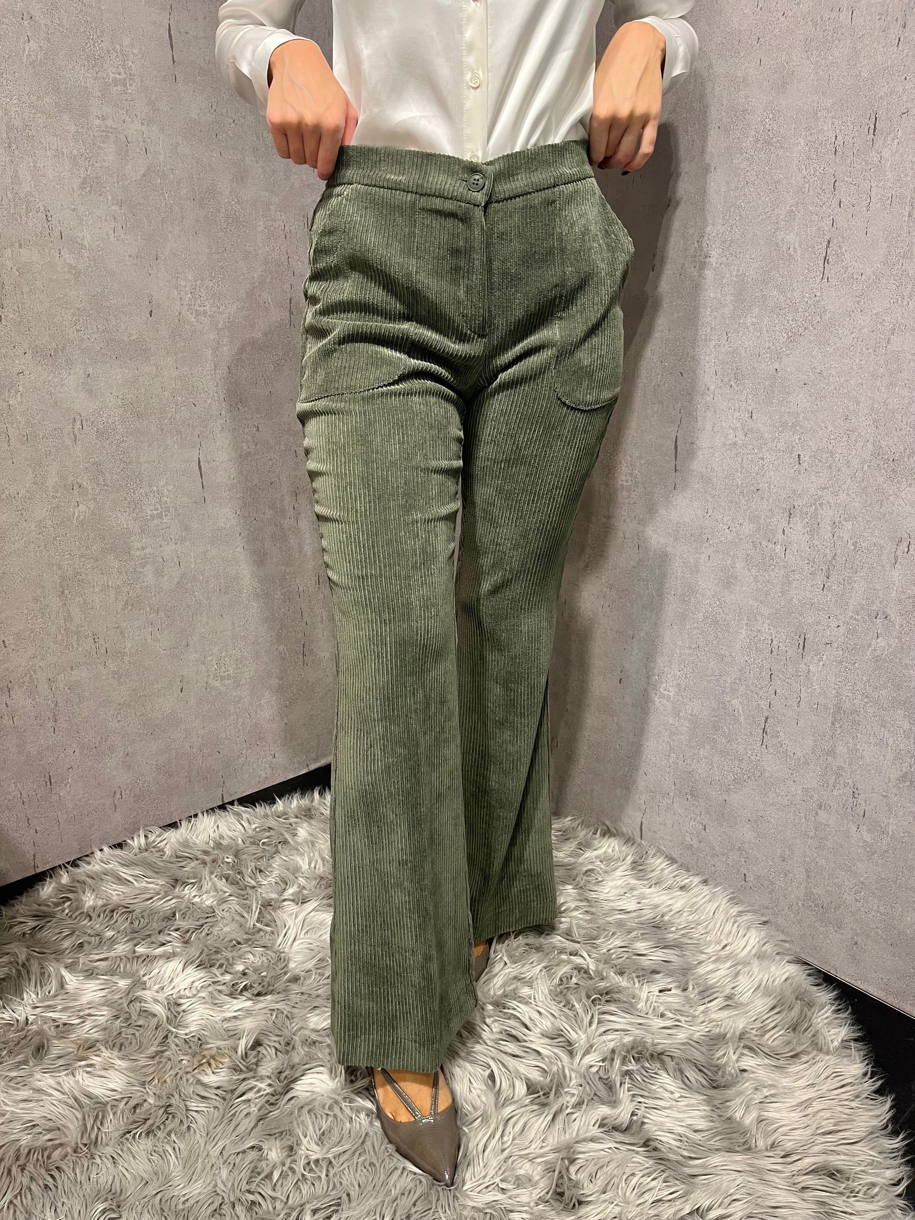 Tailleur velluto verde