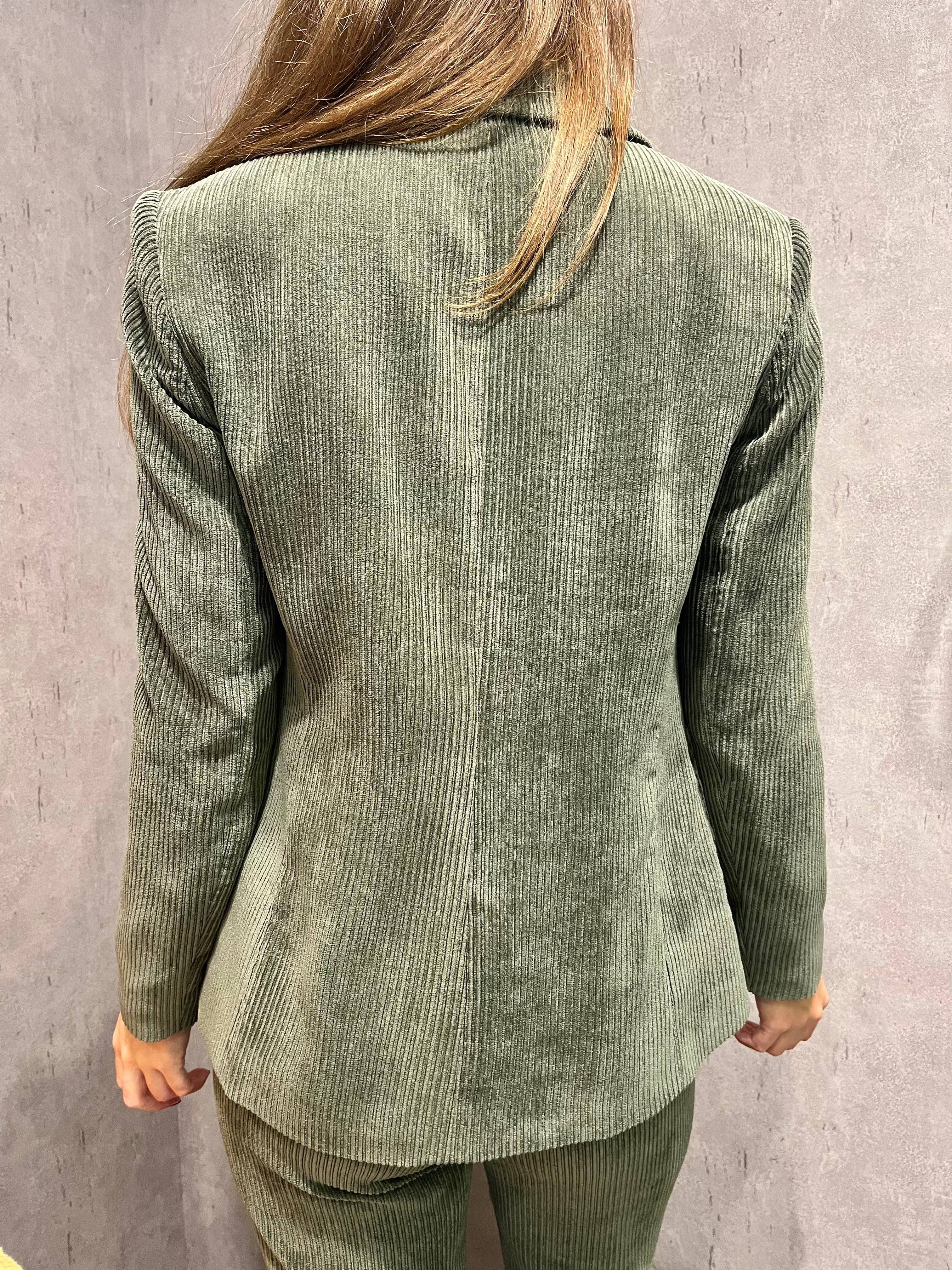 Tailleur velluto verde