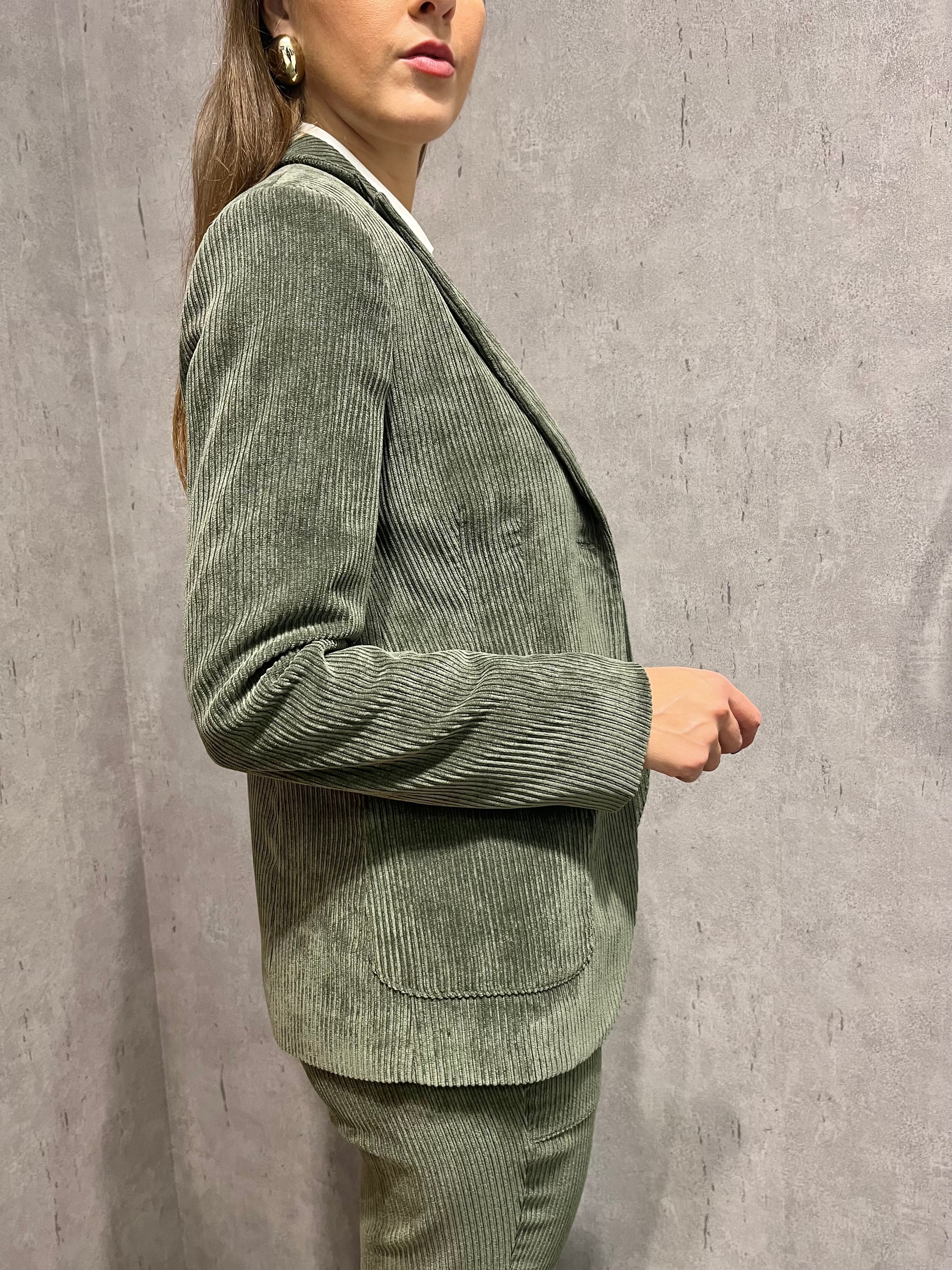Tailleur velluto verde