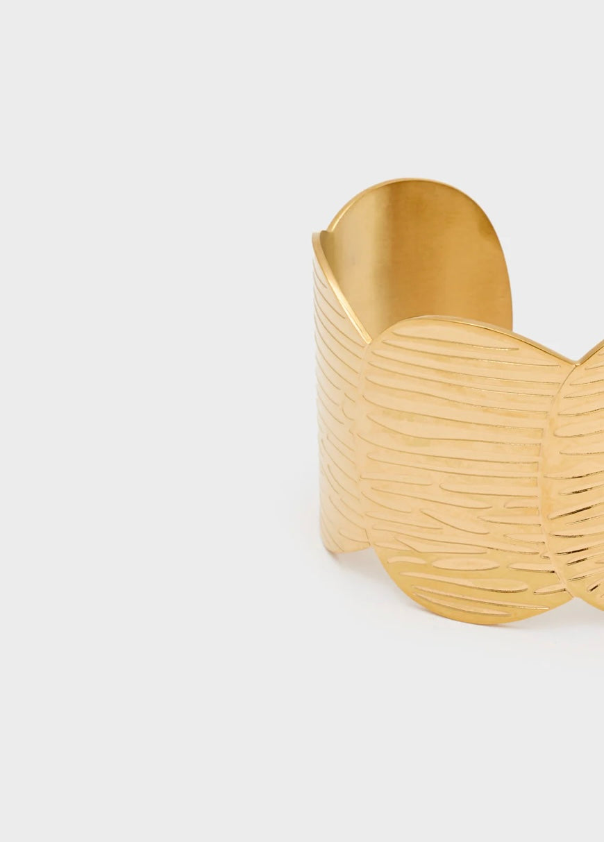 Bracciale bangle rigido striato