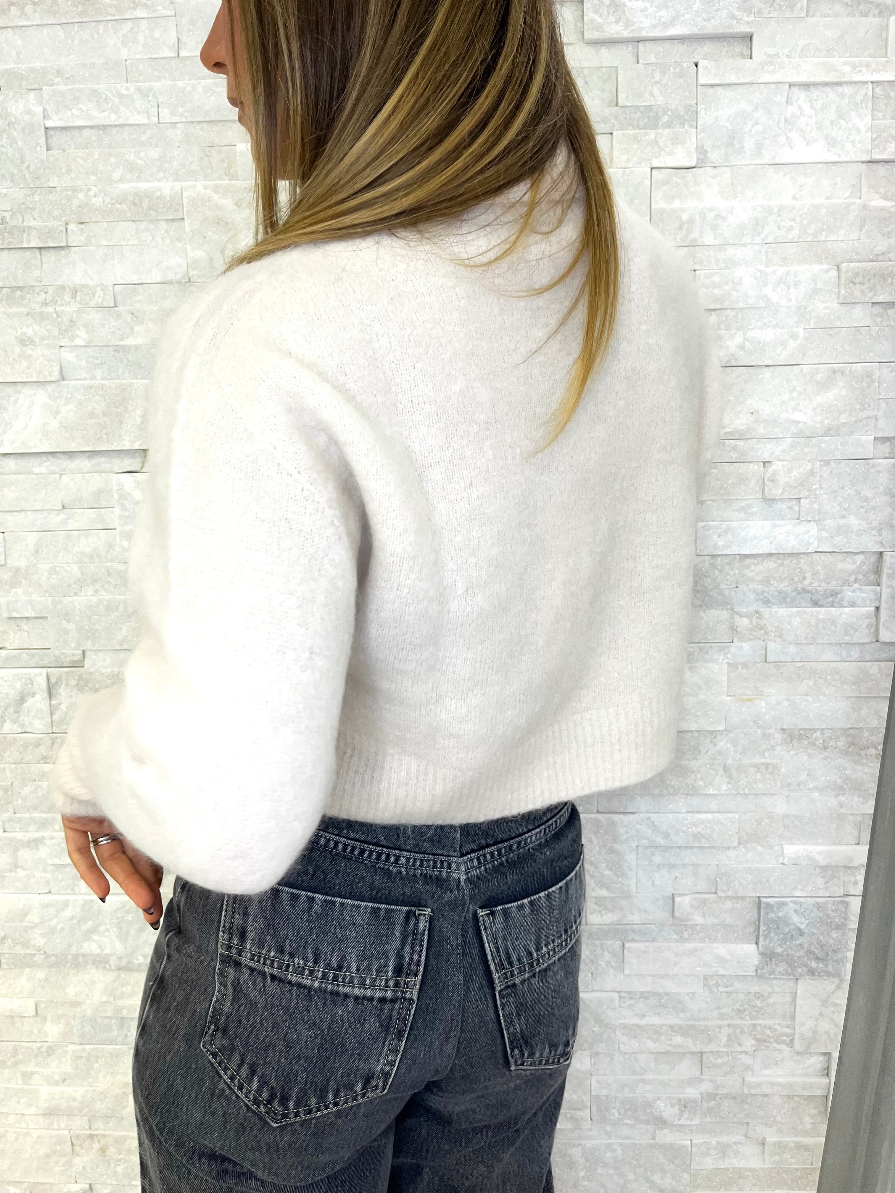Maglia crop dolcevita