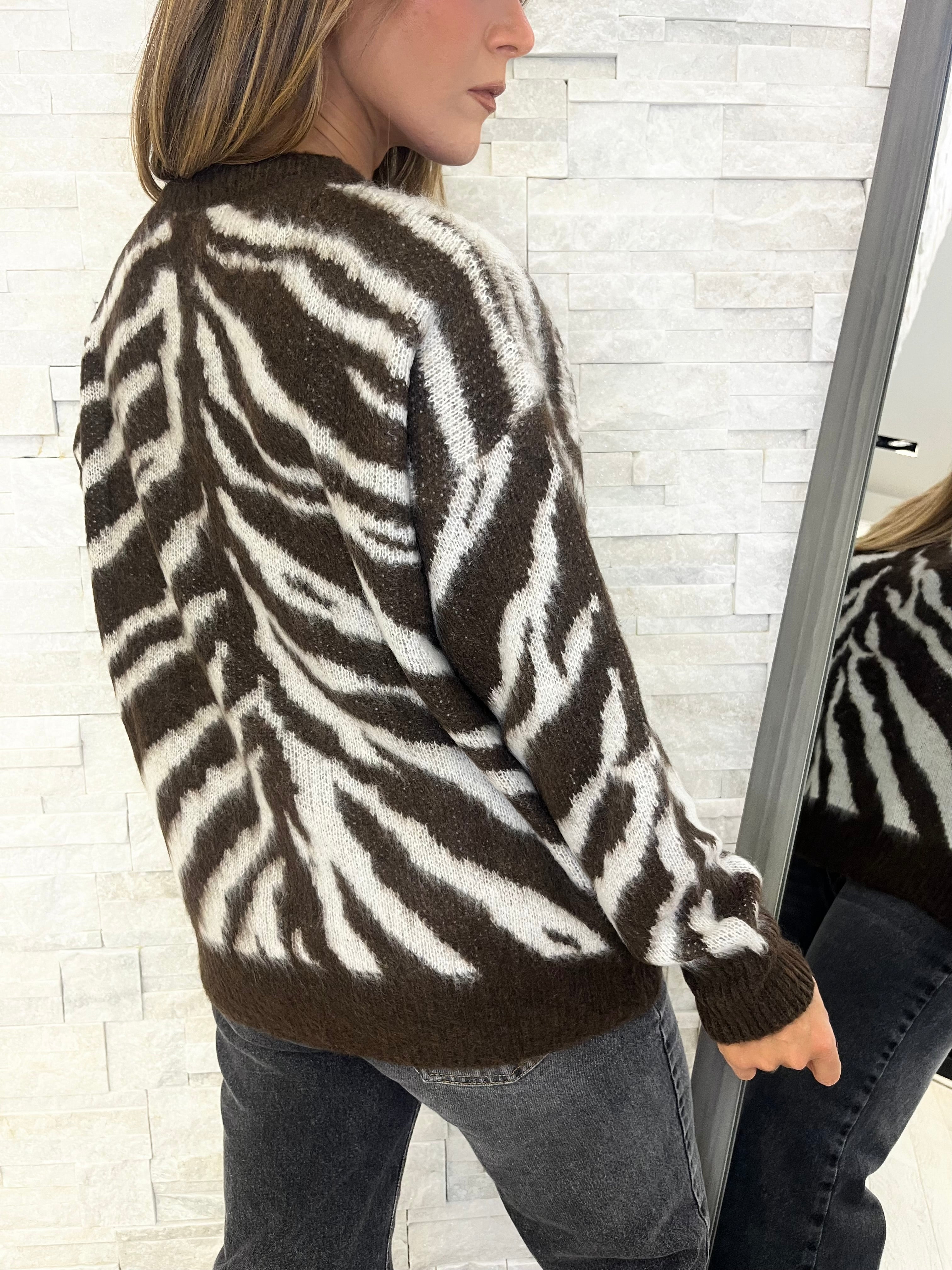 Maglia jacquard moro