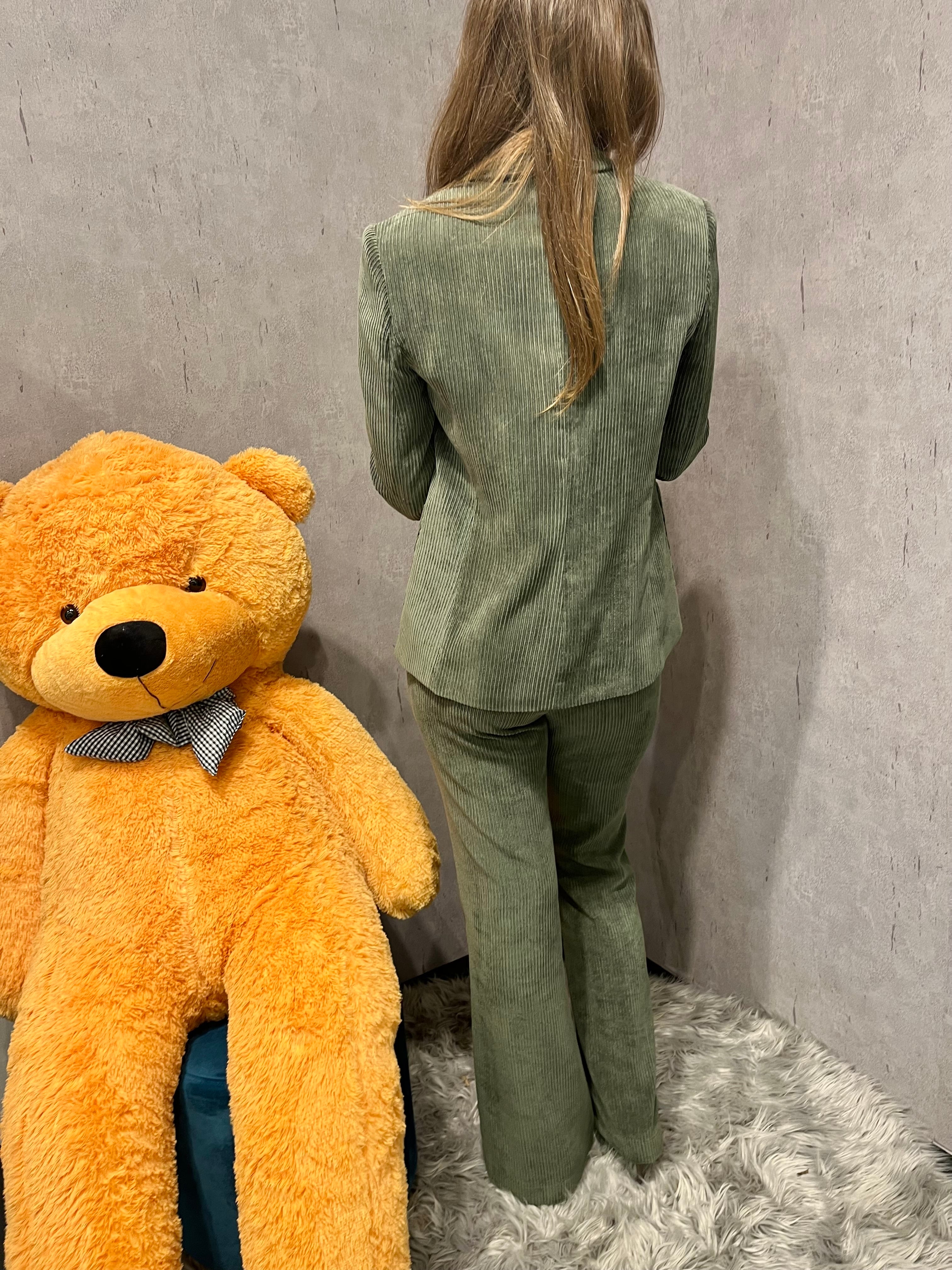 Tailleur velluto verde