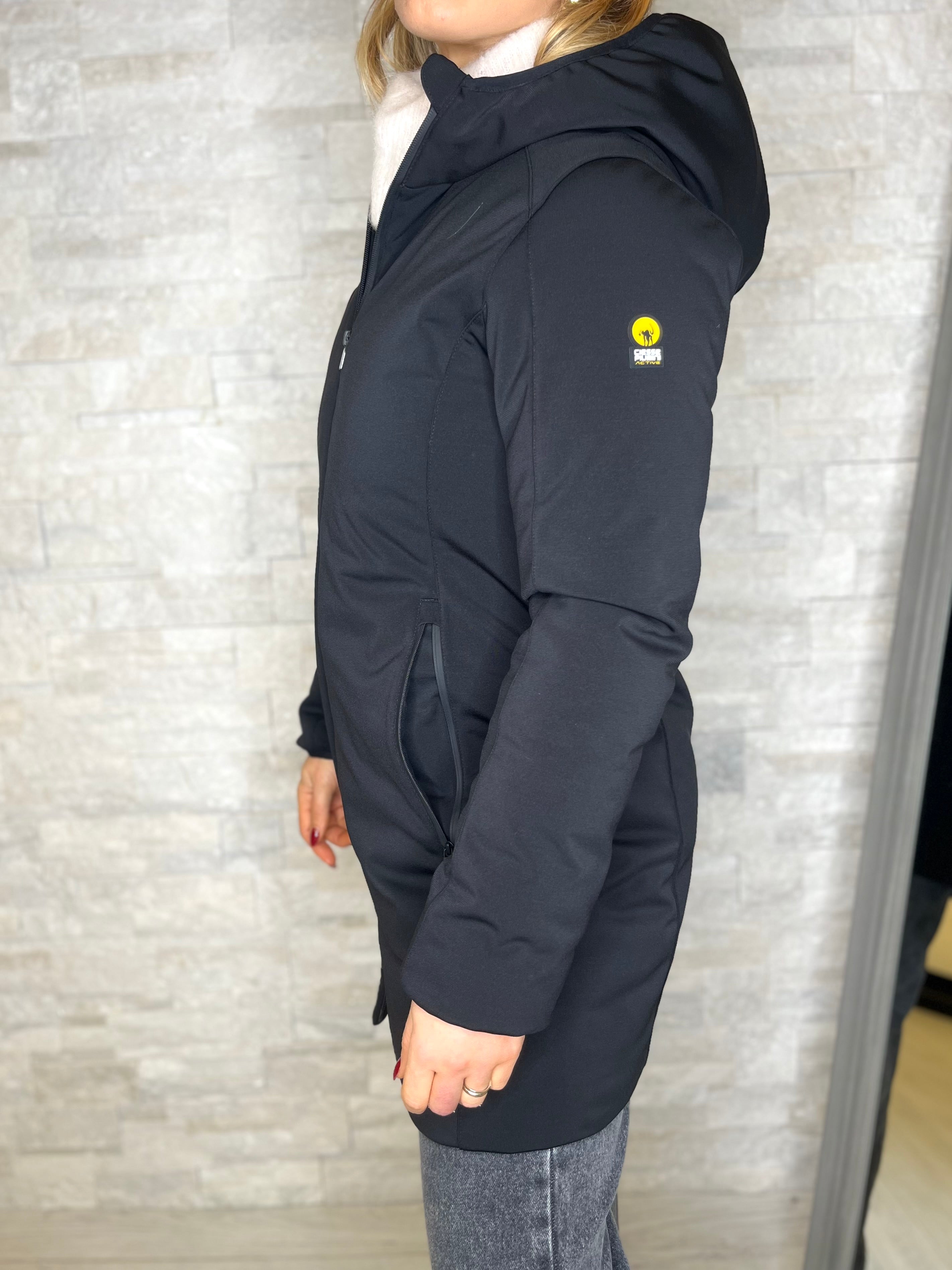 Parka lungo nero