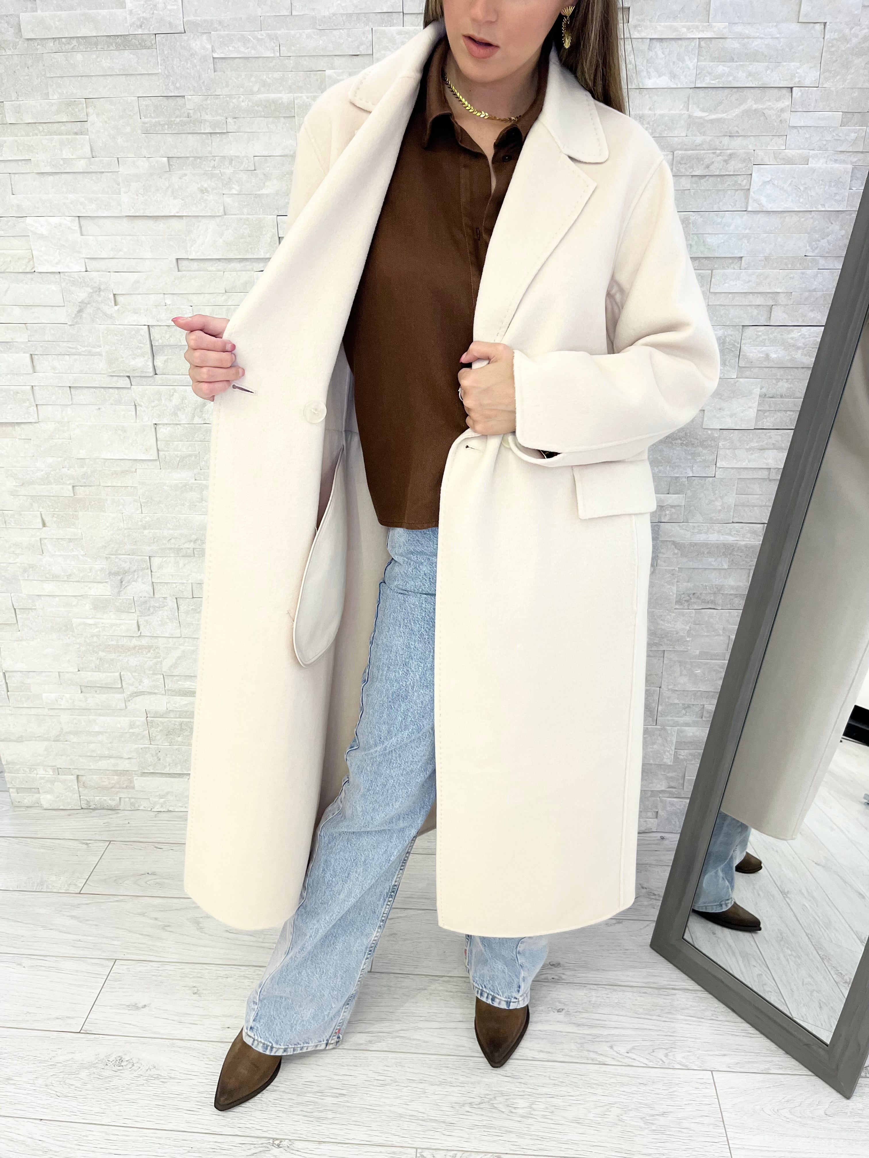 Cappotto sfoderato bianco