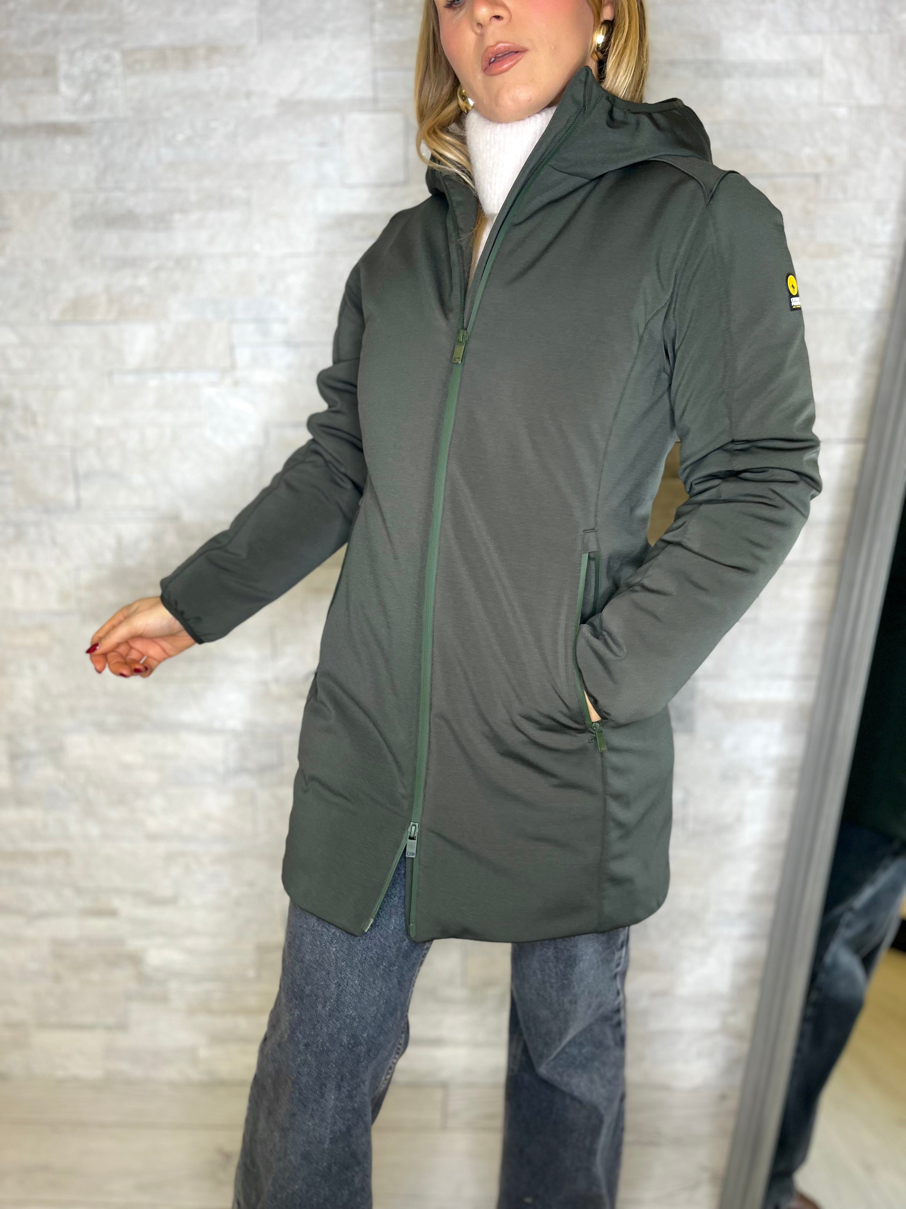 Parka lungo verde