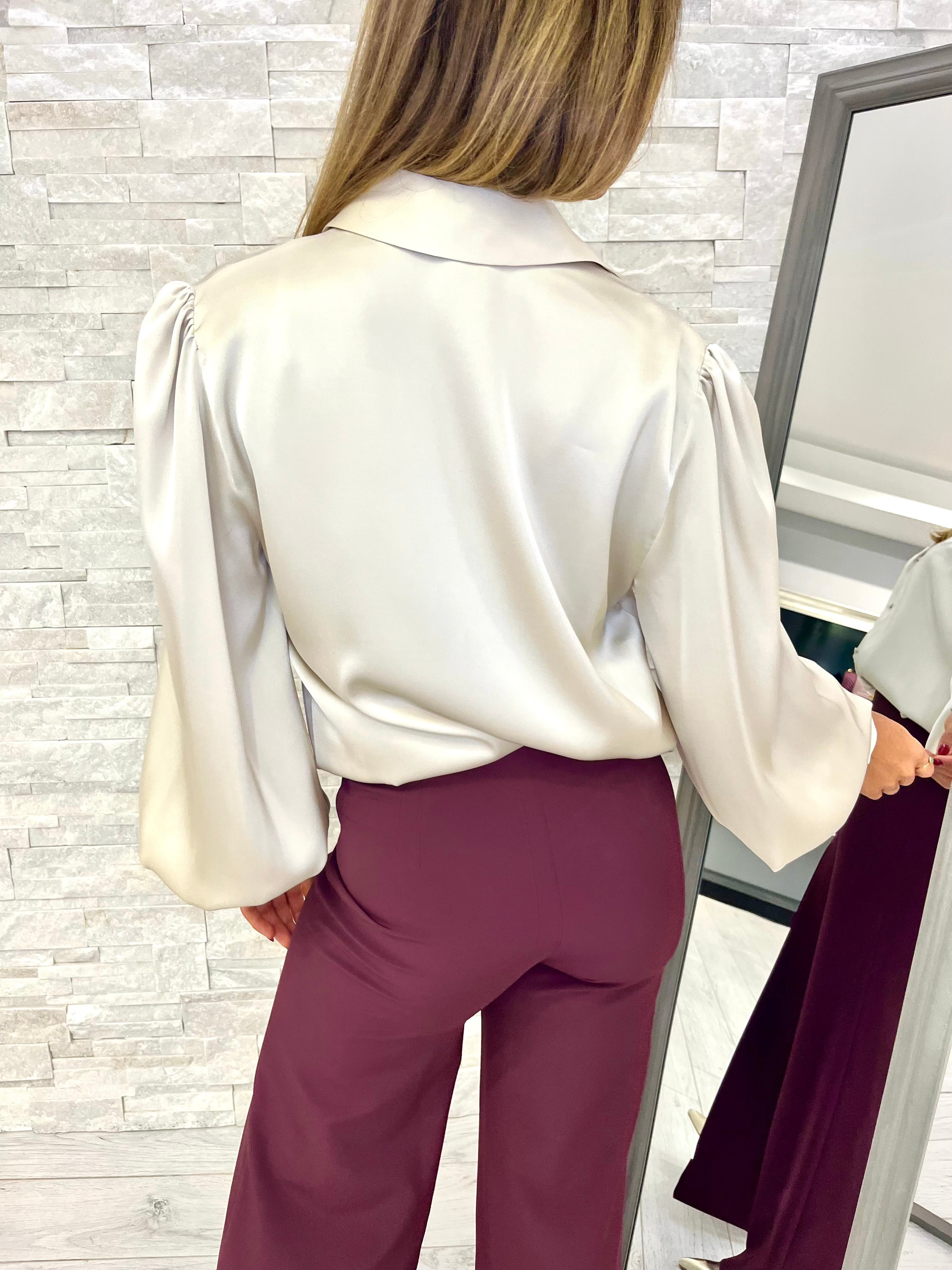 Camicia avorio manica balloon
