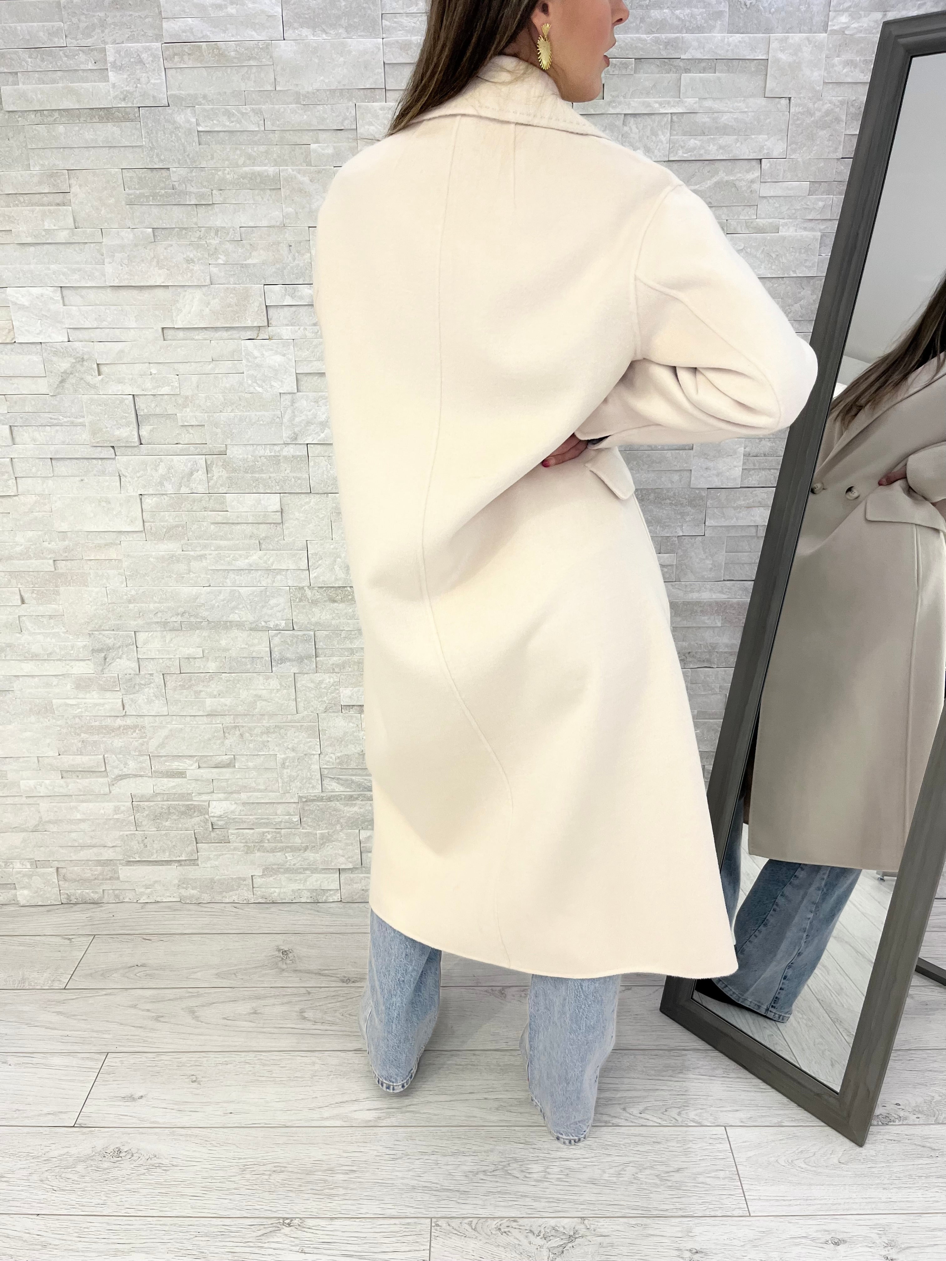 Cappotto sfoderato bianco