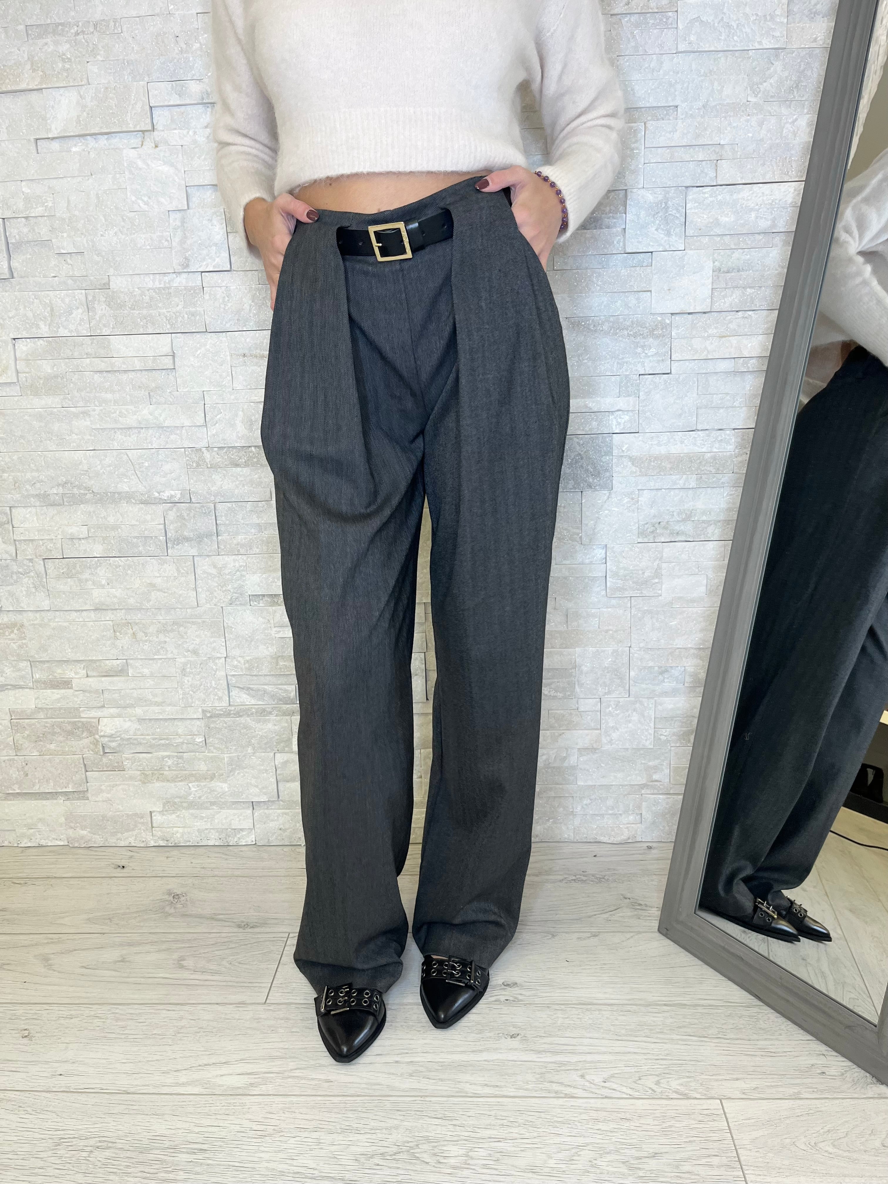 Pantaloni a palazzo grigi