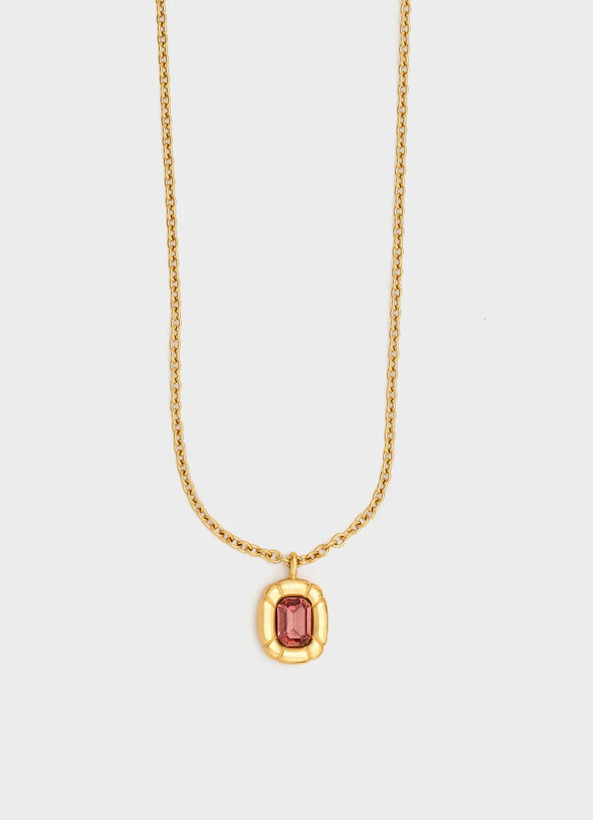 Collana lunga con pietra oro