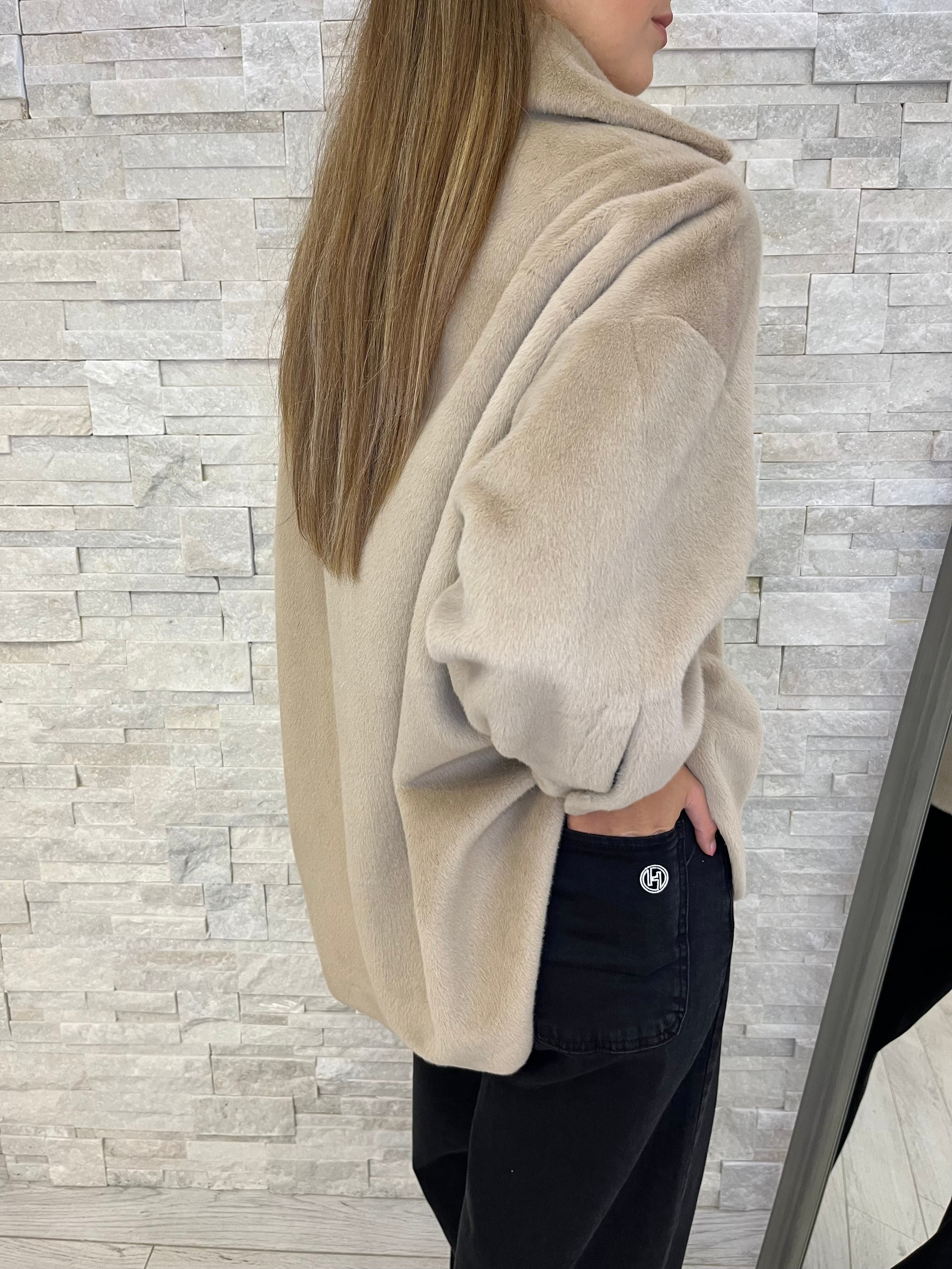 Maxi camicia in pelo