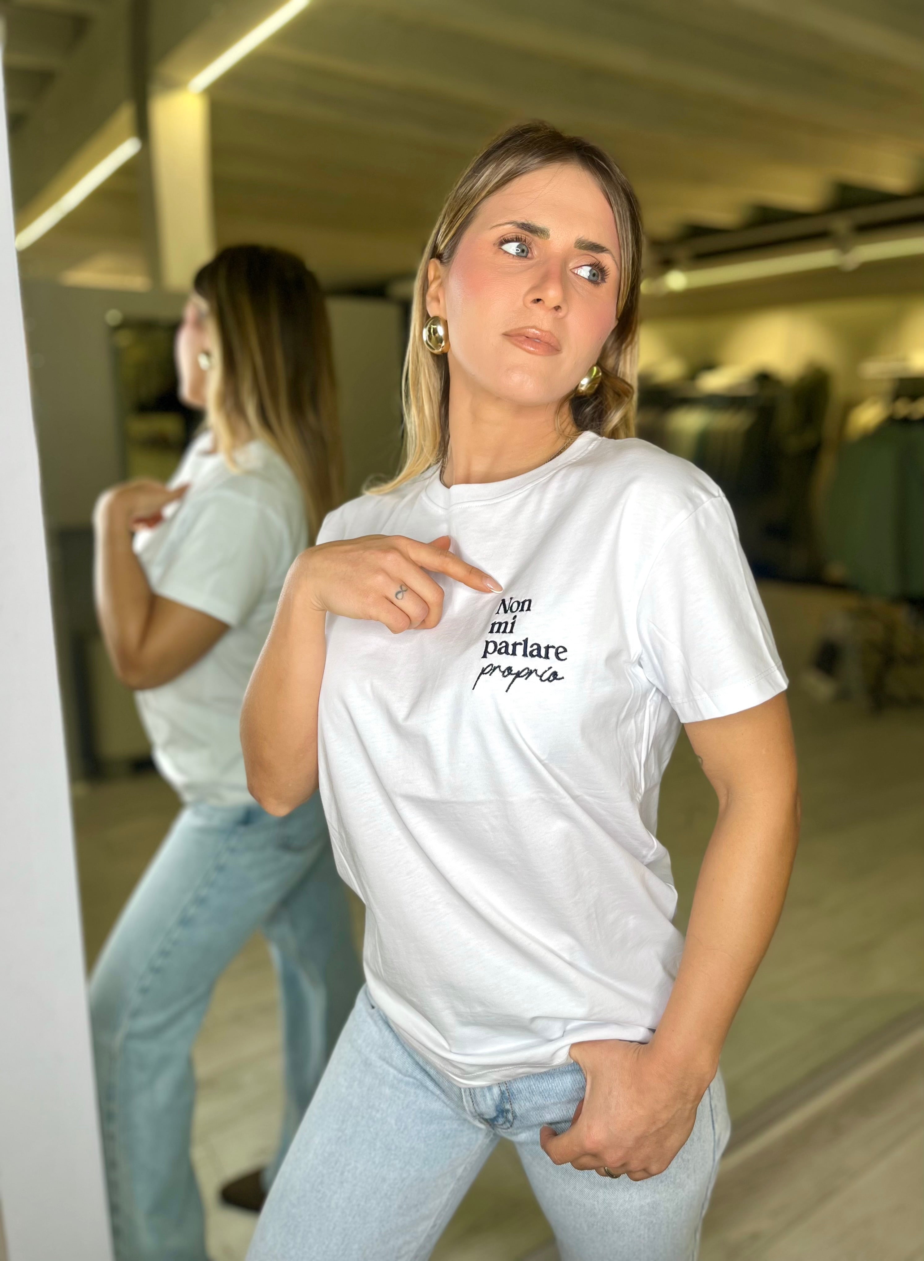 T-shirt "non mi parlare proprio"