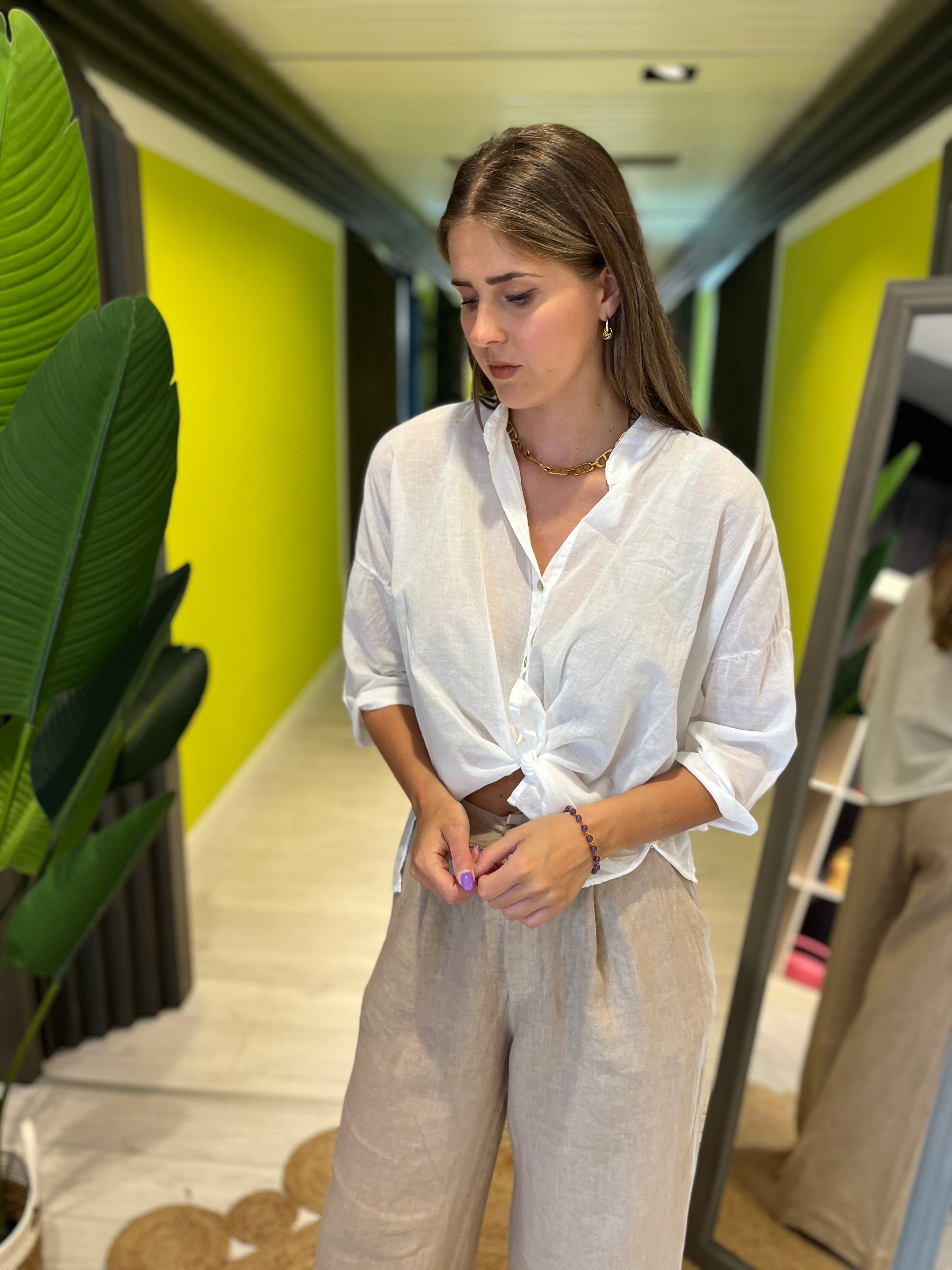 Camicia in mussola di cotone