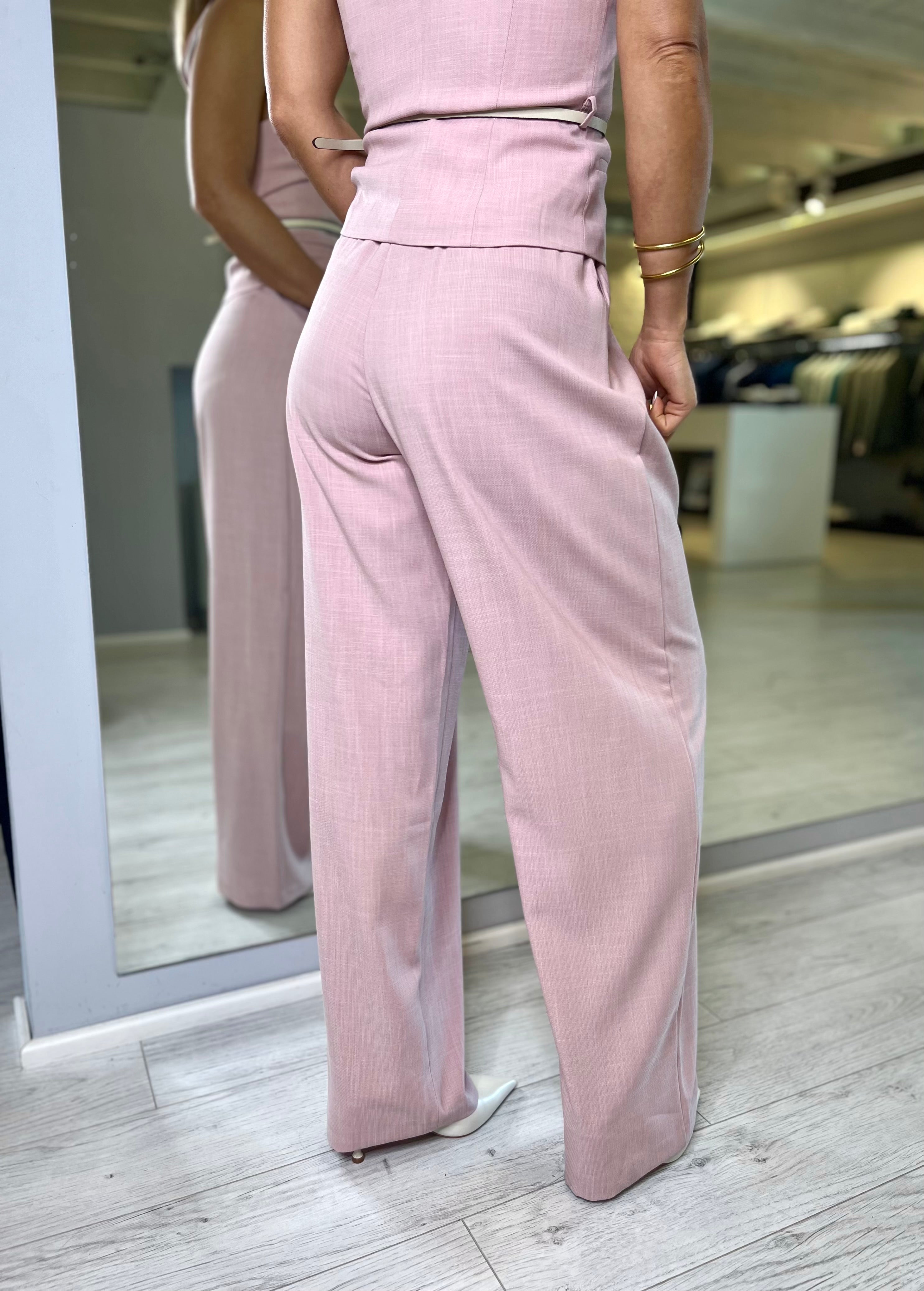 Pantalone palazzo pink