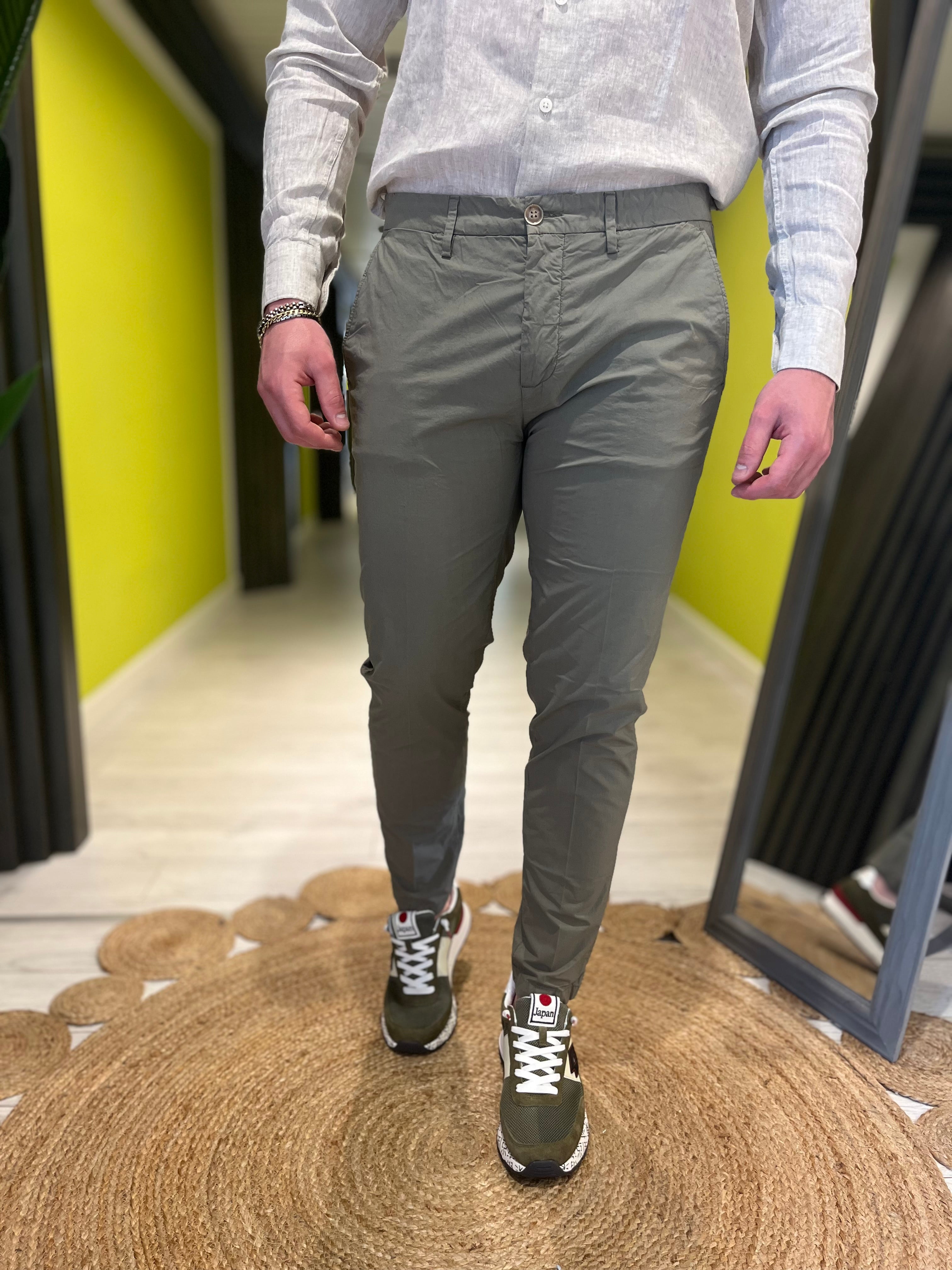 Pantalone slim fit in cotone