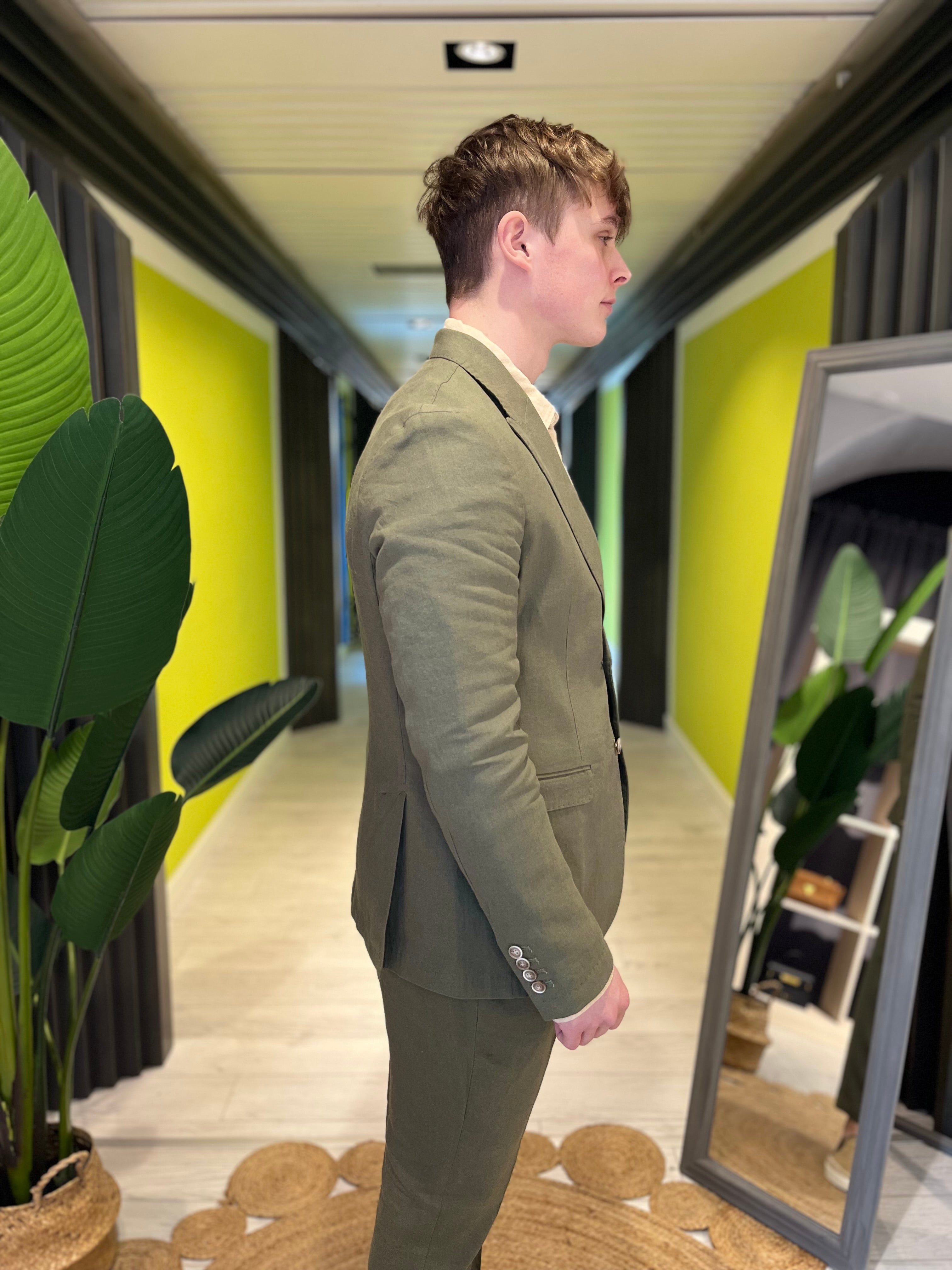Giacca in lino color militare