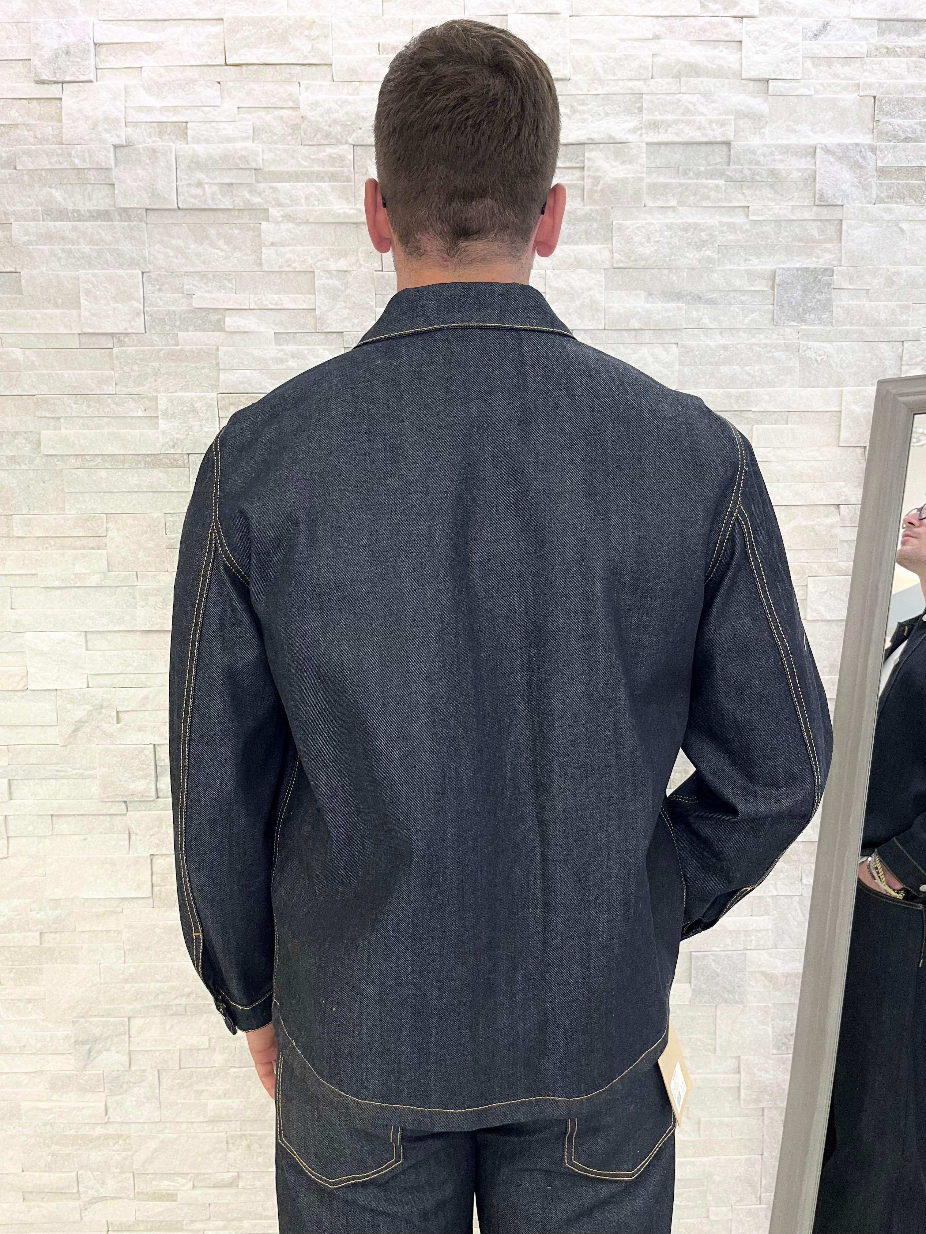 Giacca camicia in denim