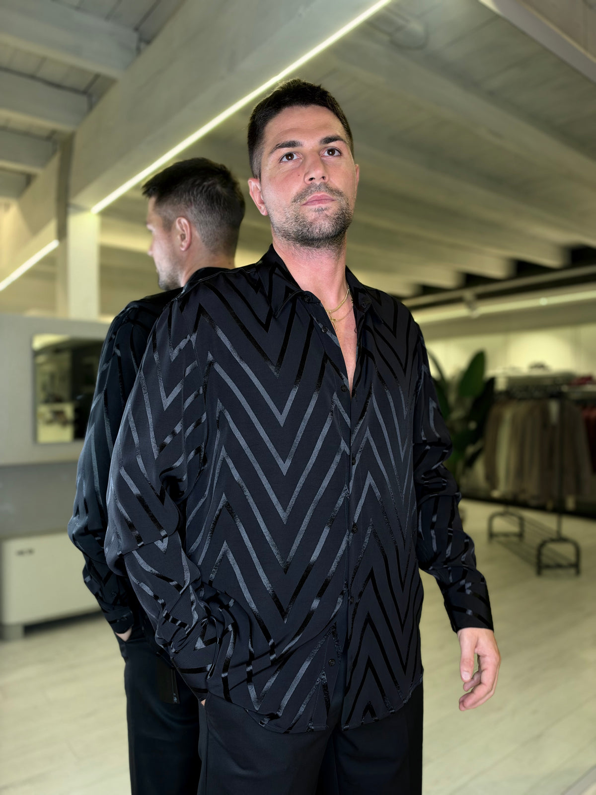Camicia oversize nera