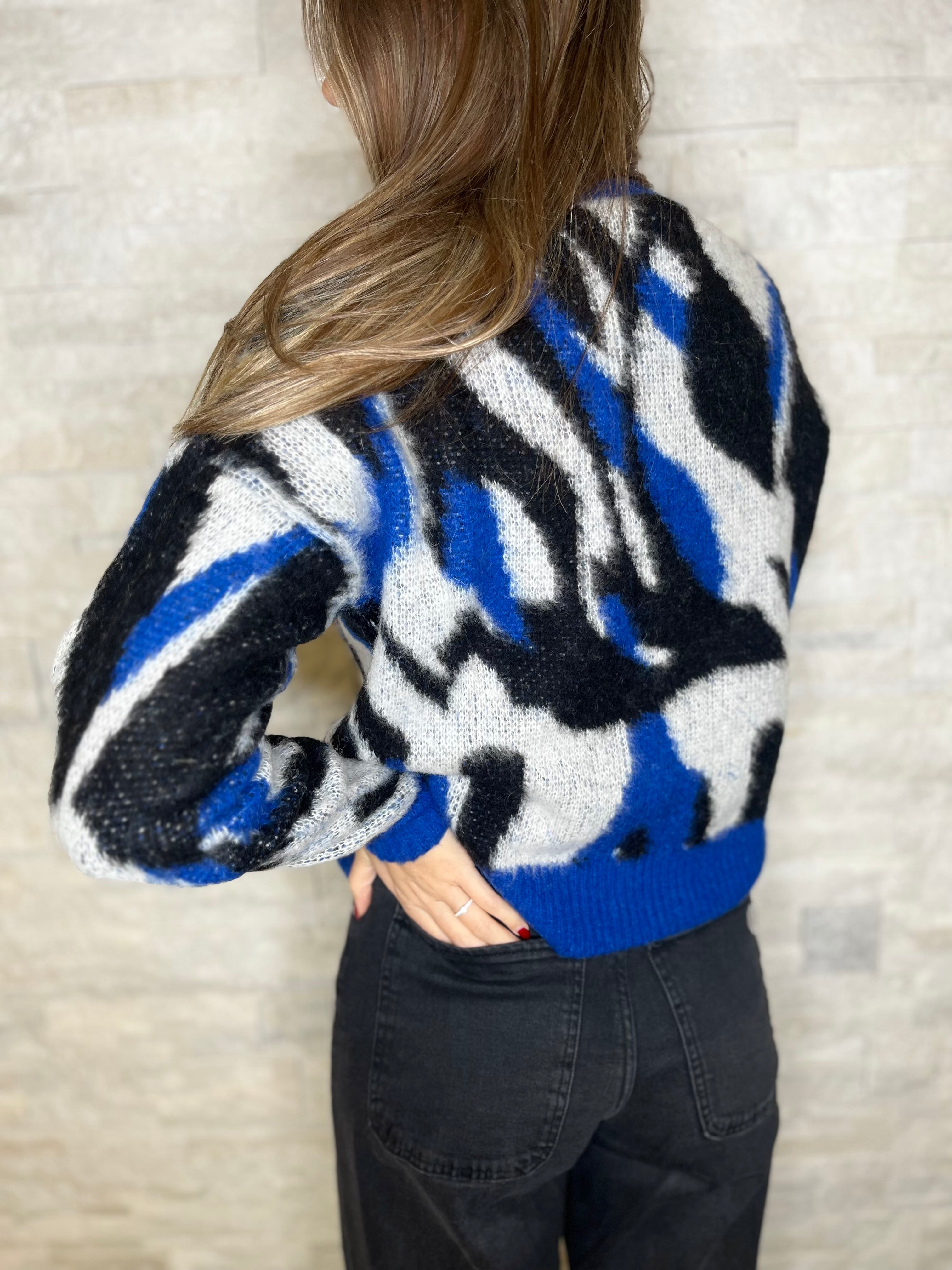 Maglia girocollo fantasia