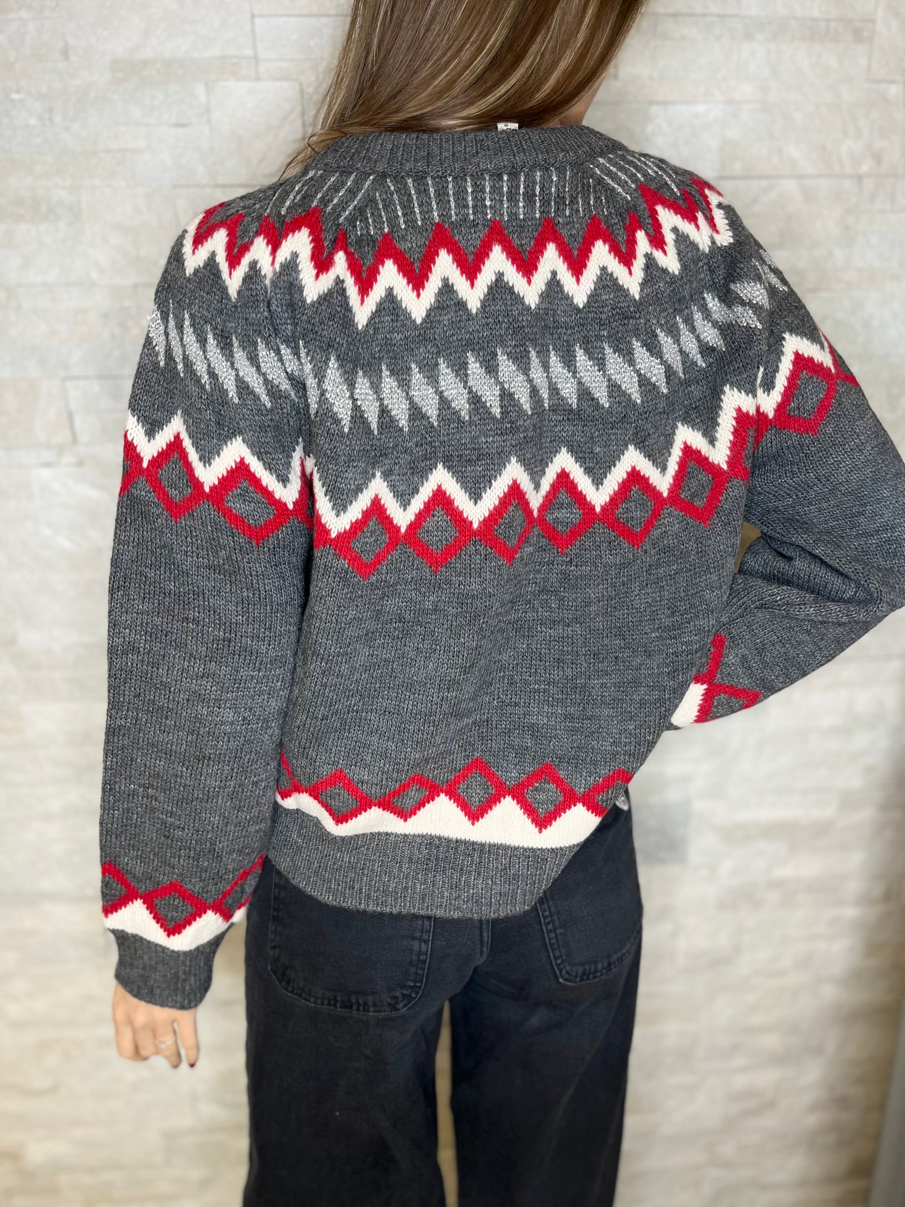 Maglia girocollo grigia