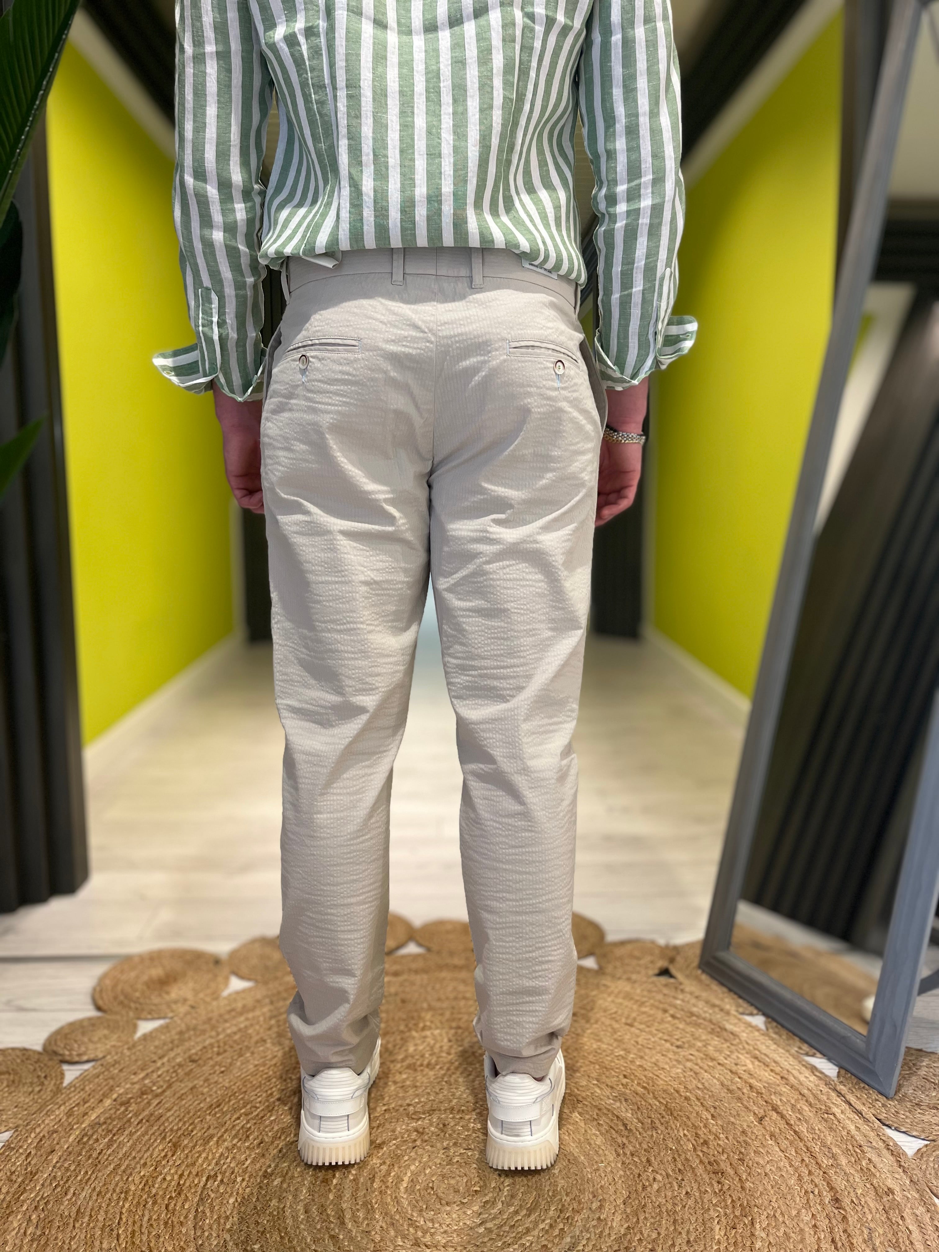 Pantalone goffrato sabbia