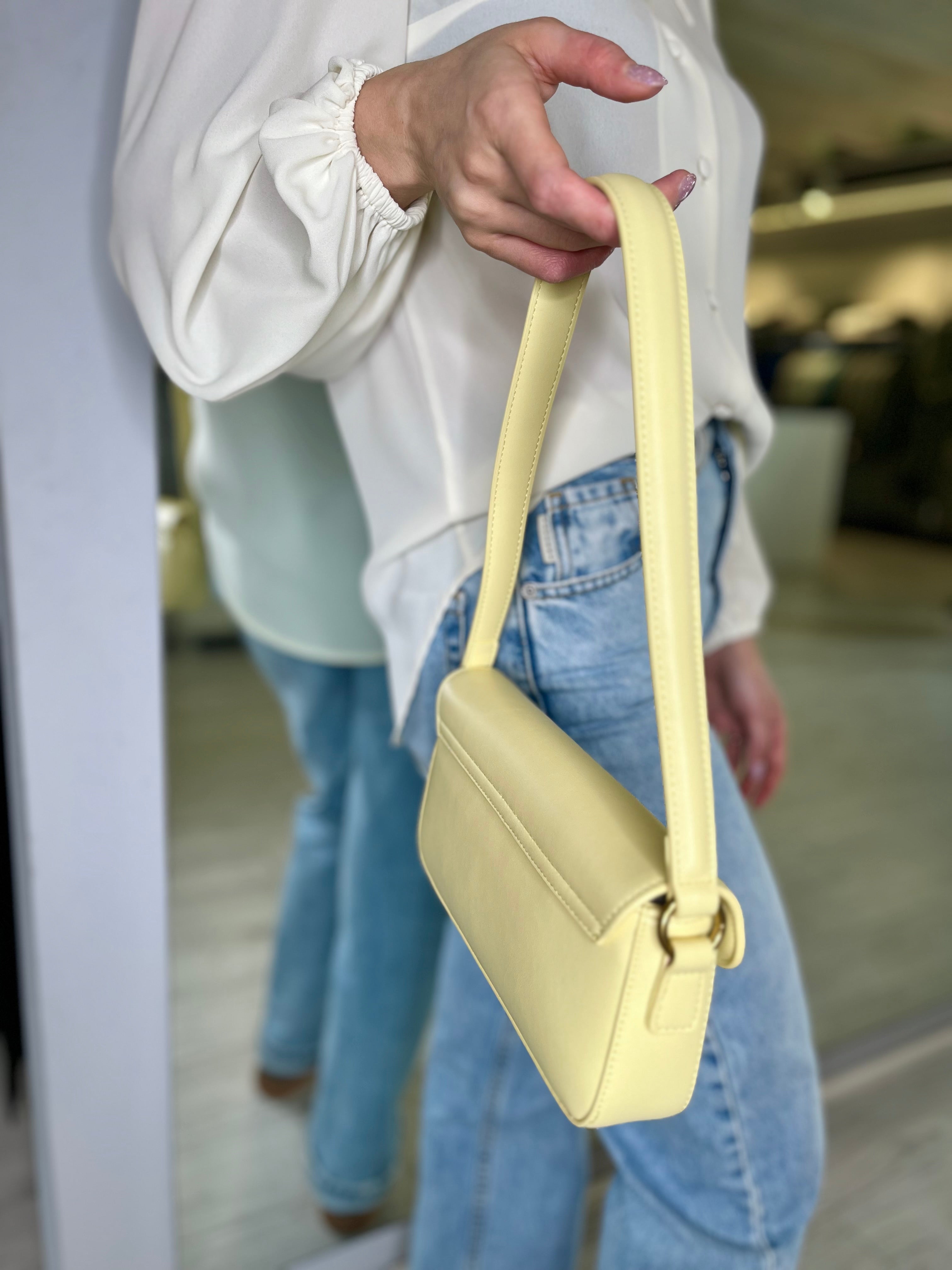 Borsa pencil giallo pastello