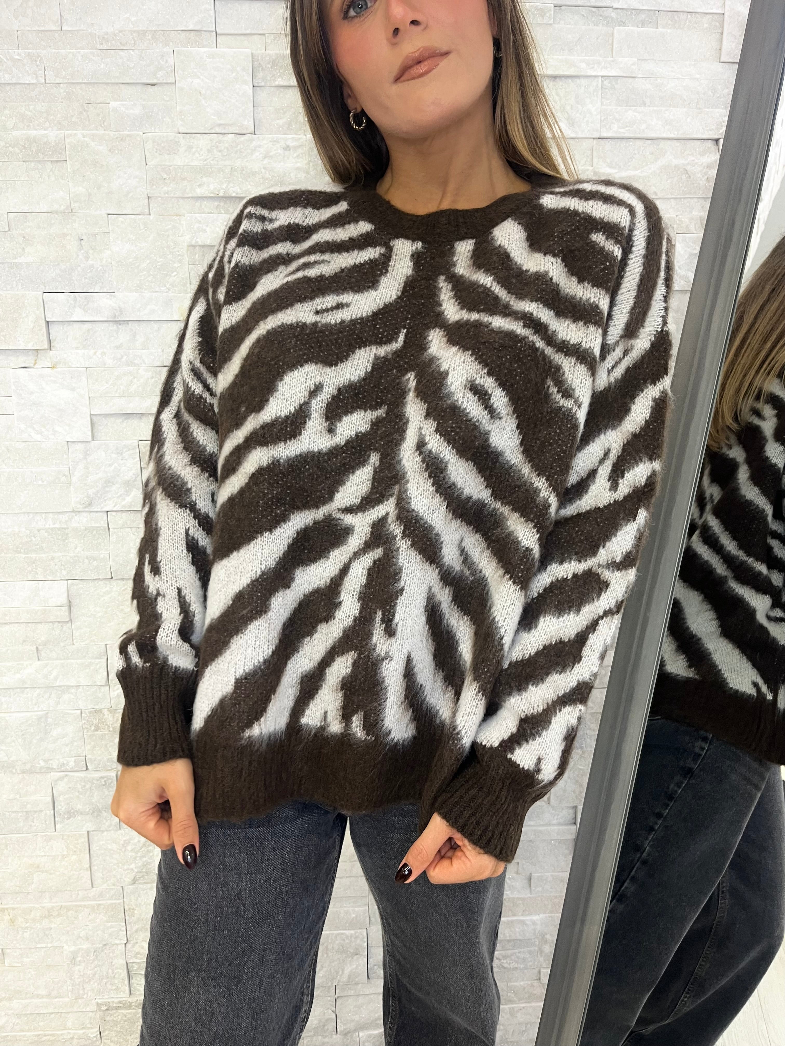 Maglia jacquard moro