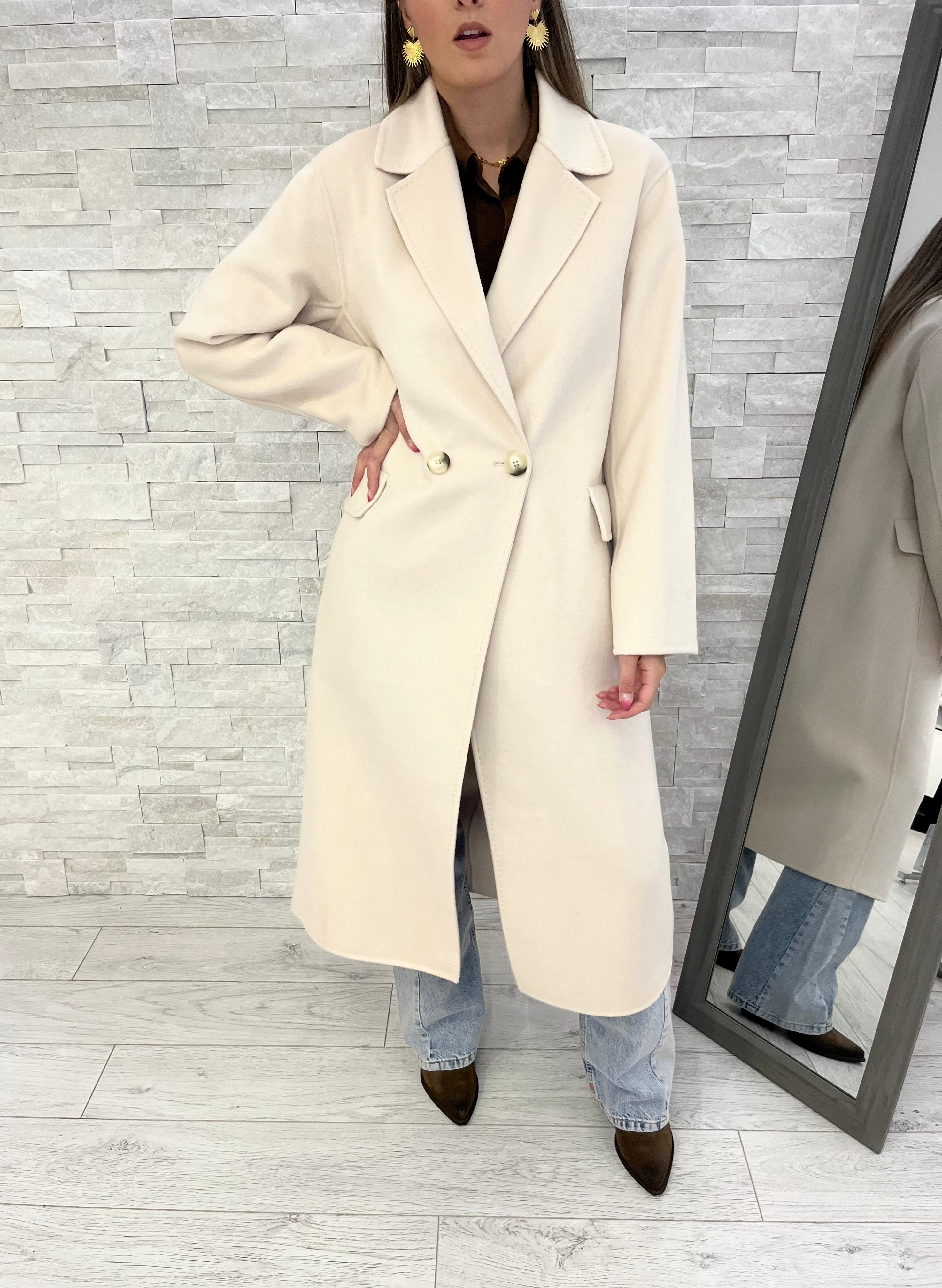 Cappotto sfoderato bianco