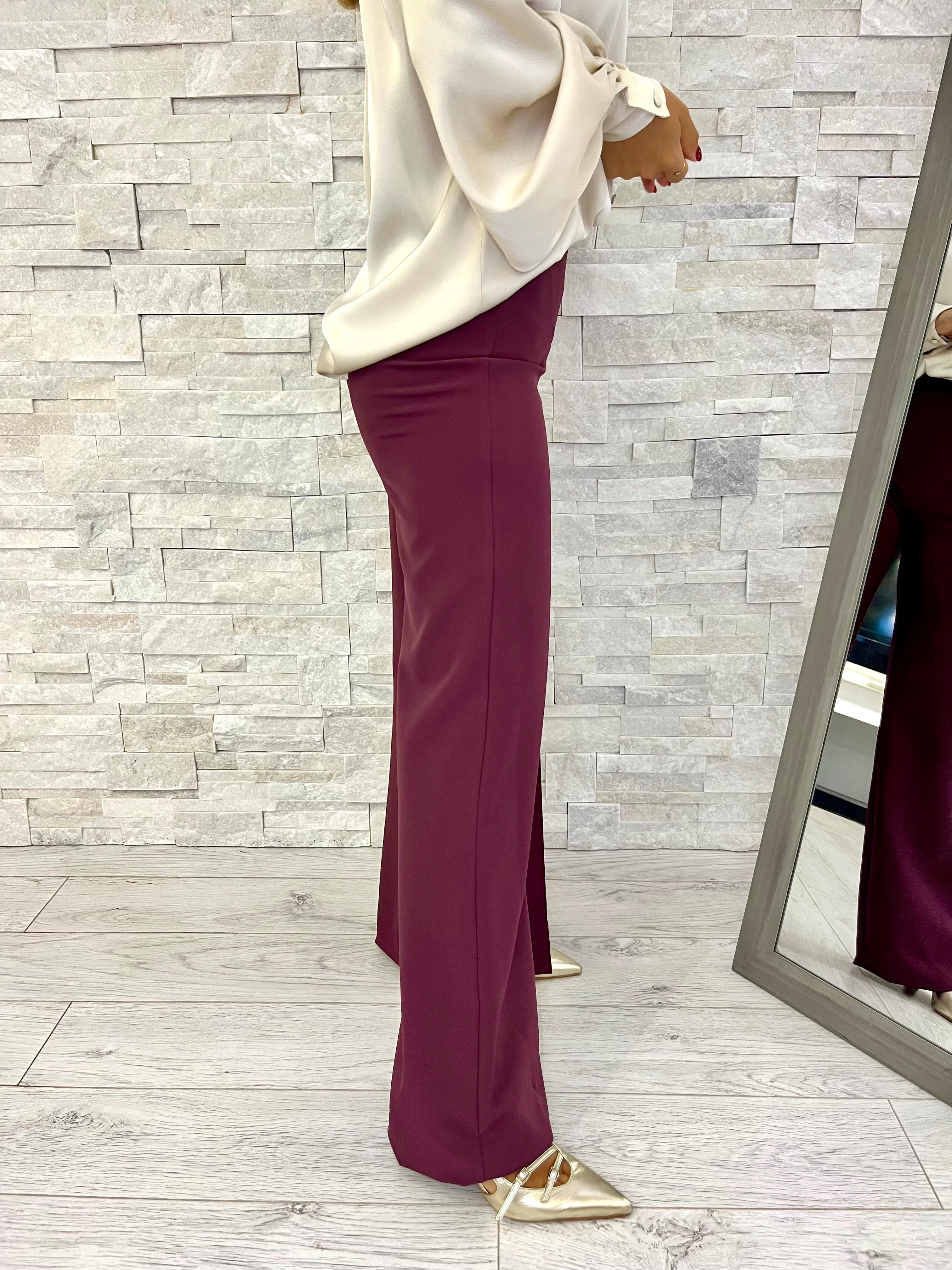 Tailleur sfiancato bordeaux