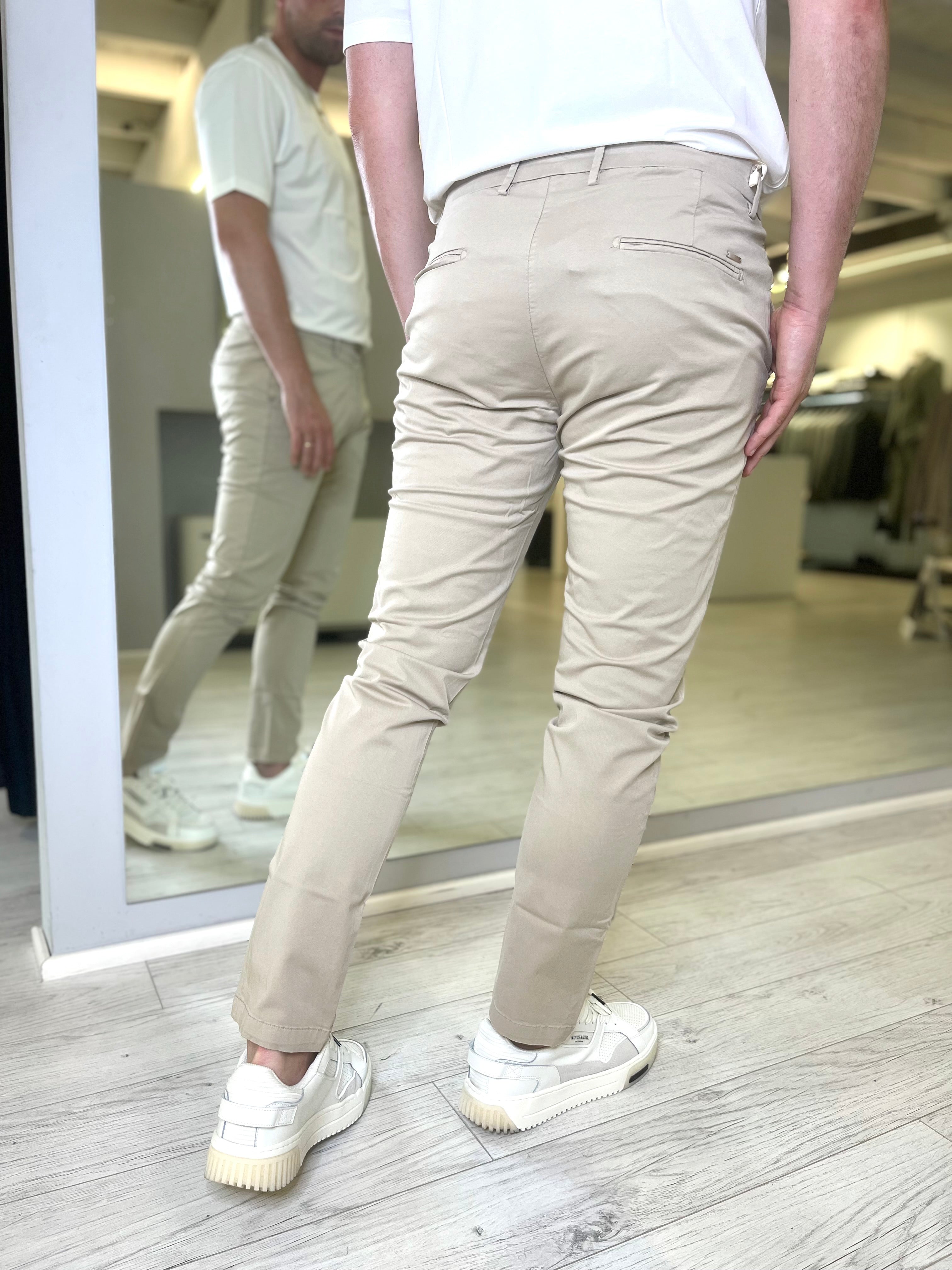 Pantalone slim fit in cotone