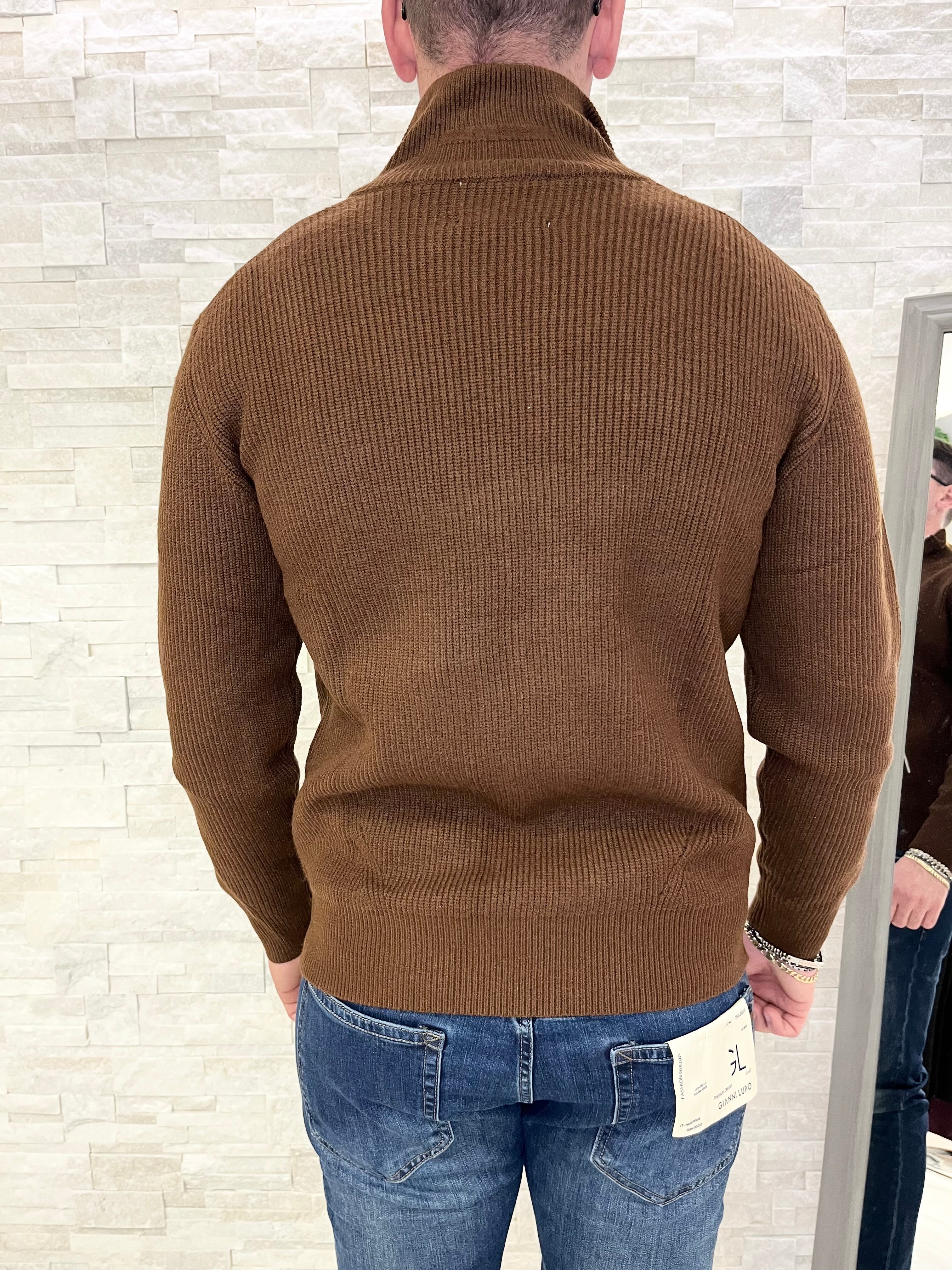 Cardigan in maglia con zip