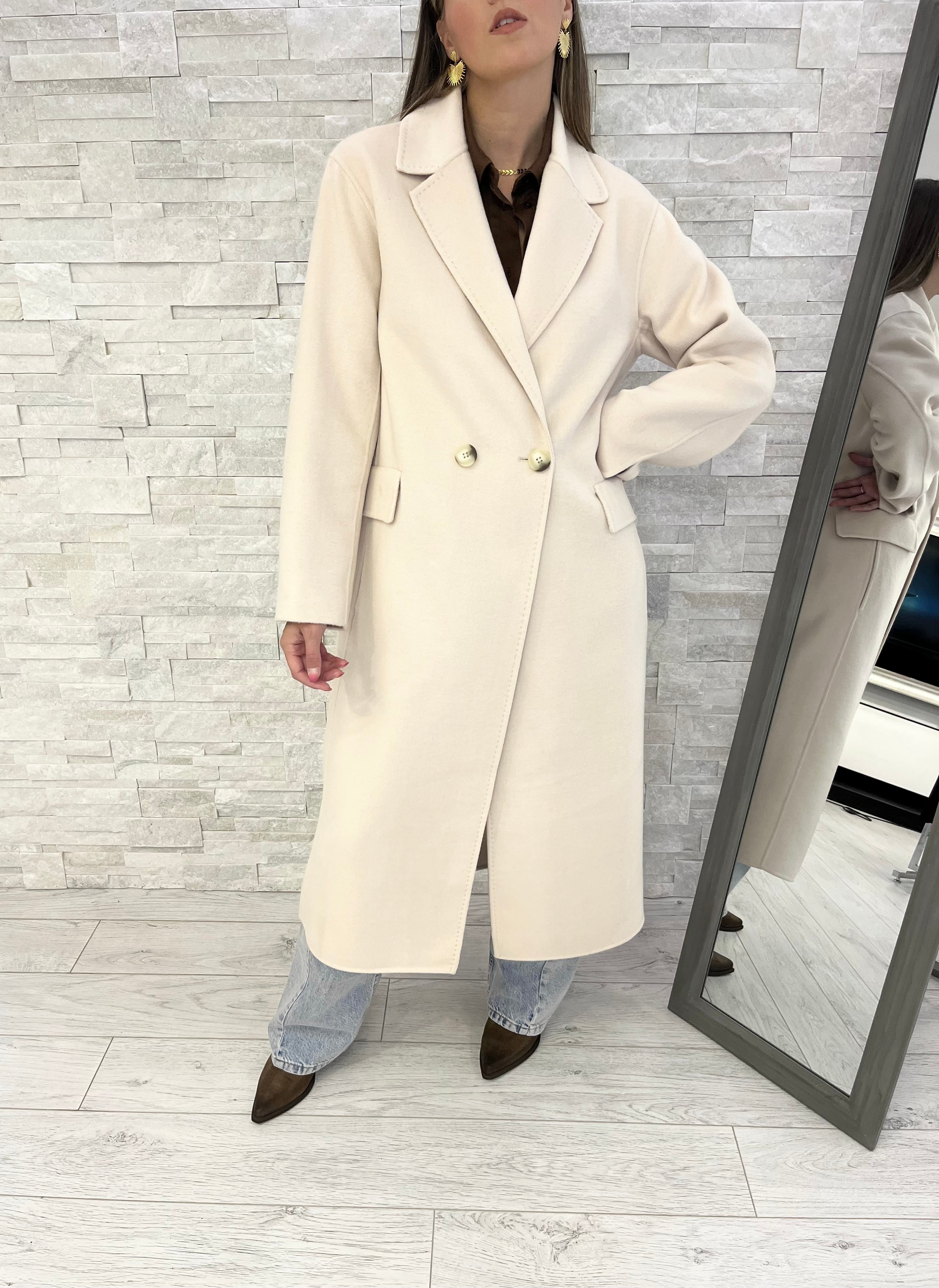 Cappotto sfoderato bianco