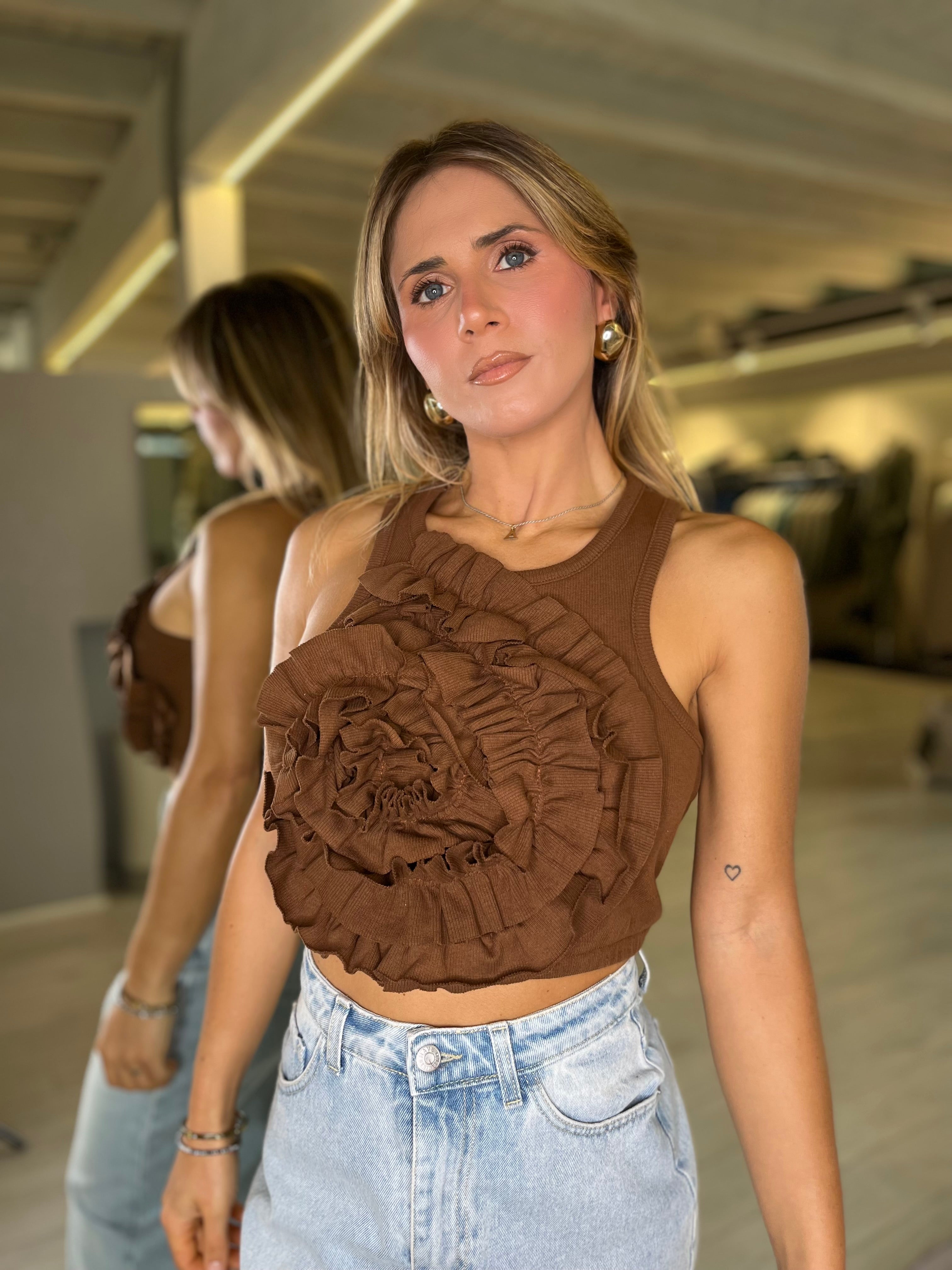 Canotta costine moro