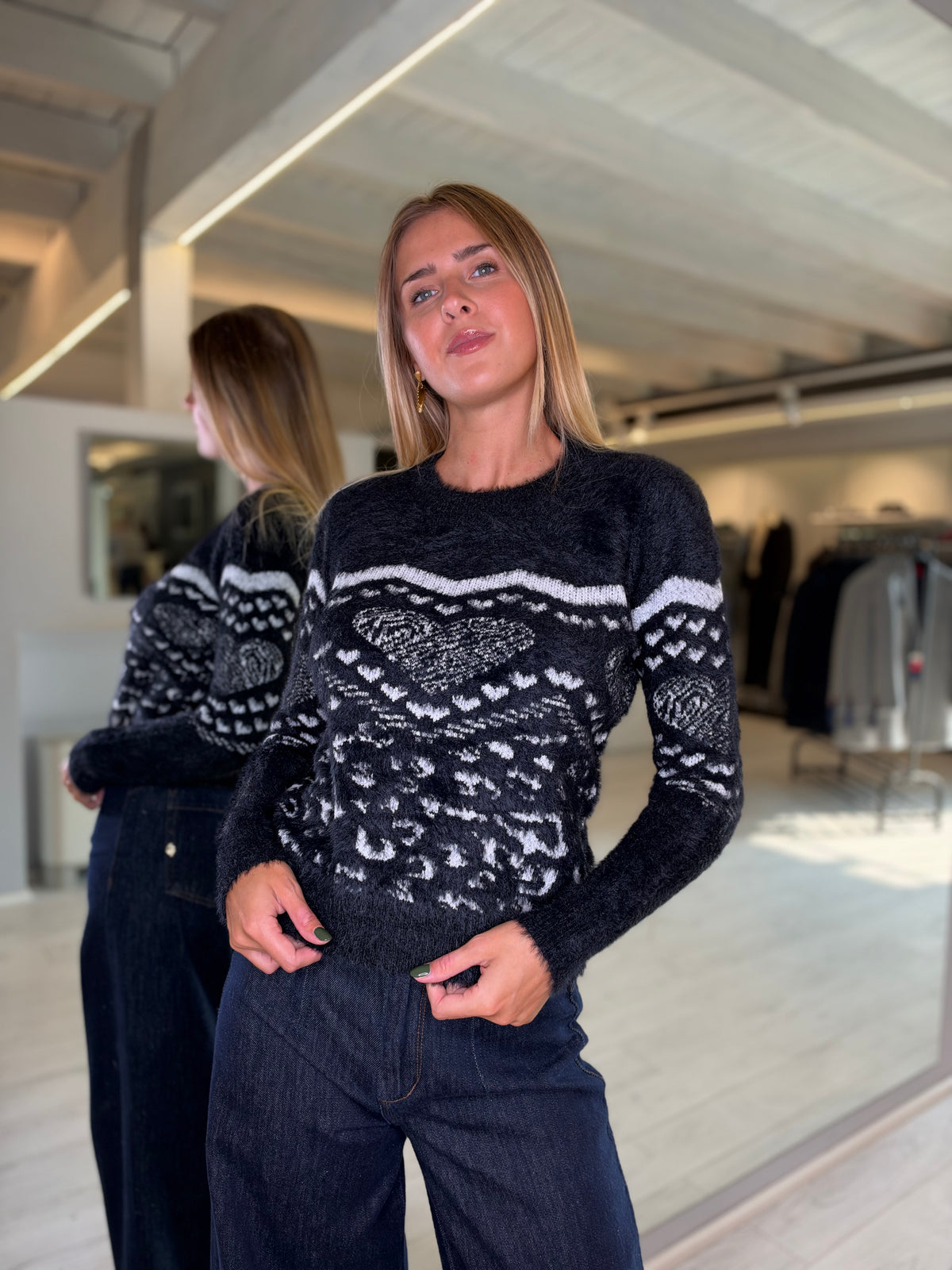 Maglia girocollo con stampa
