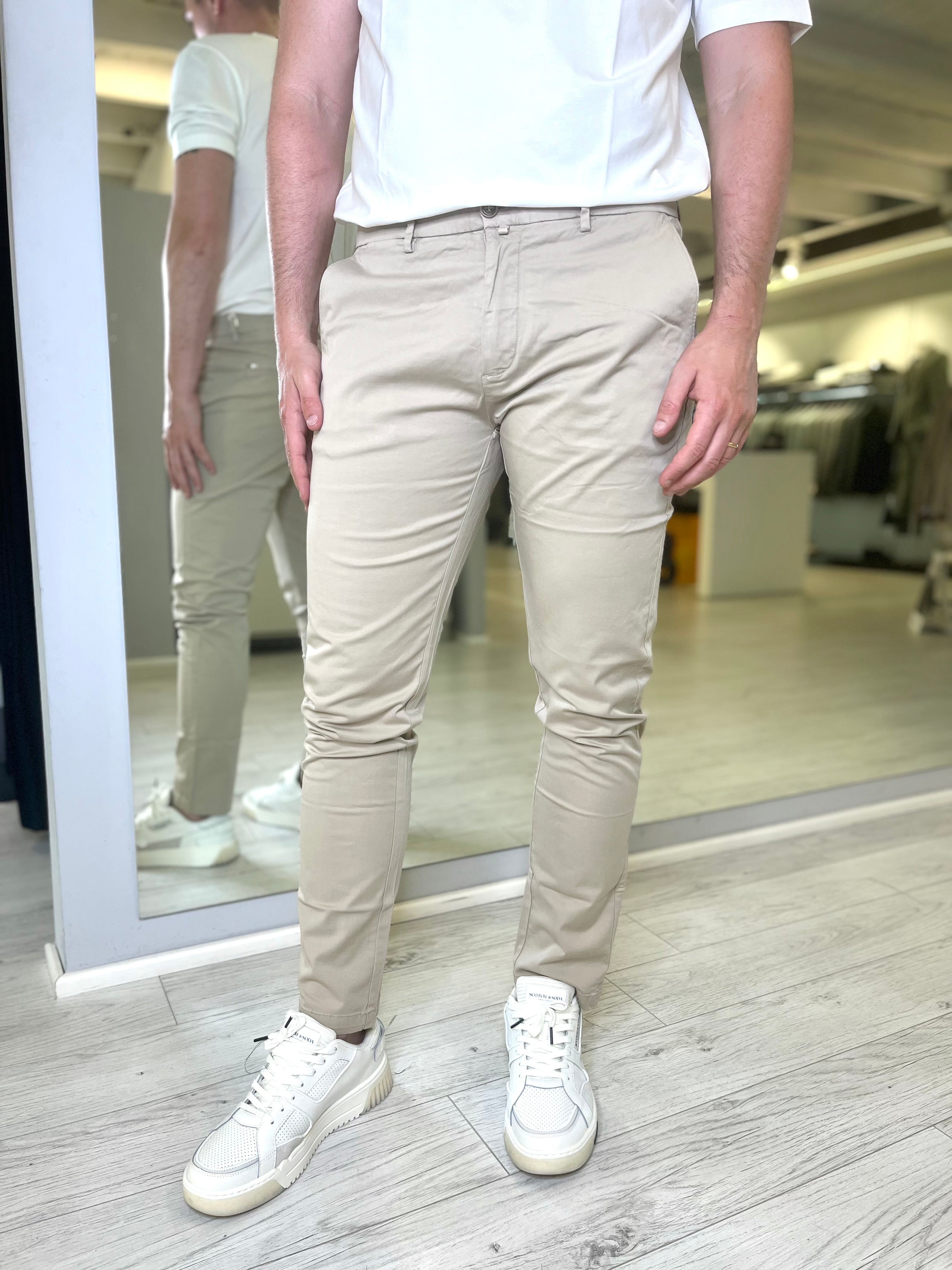 Pantalone slim fit in cotone