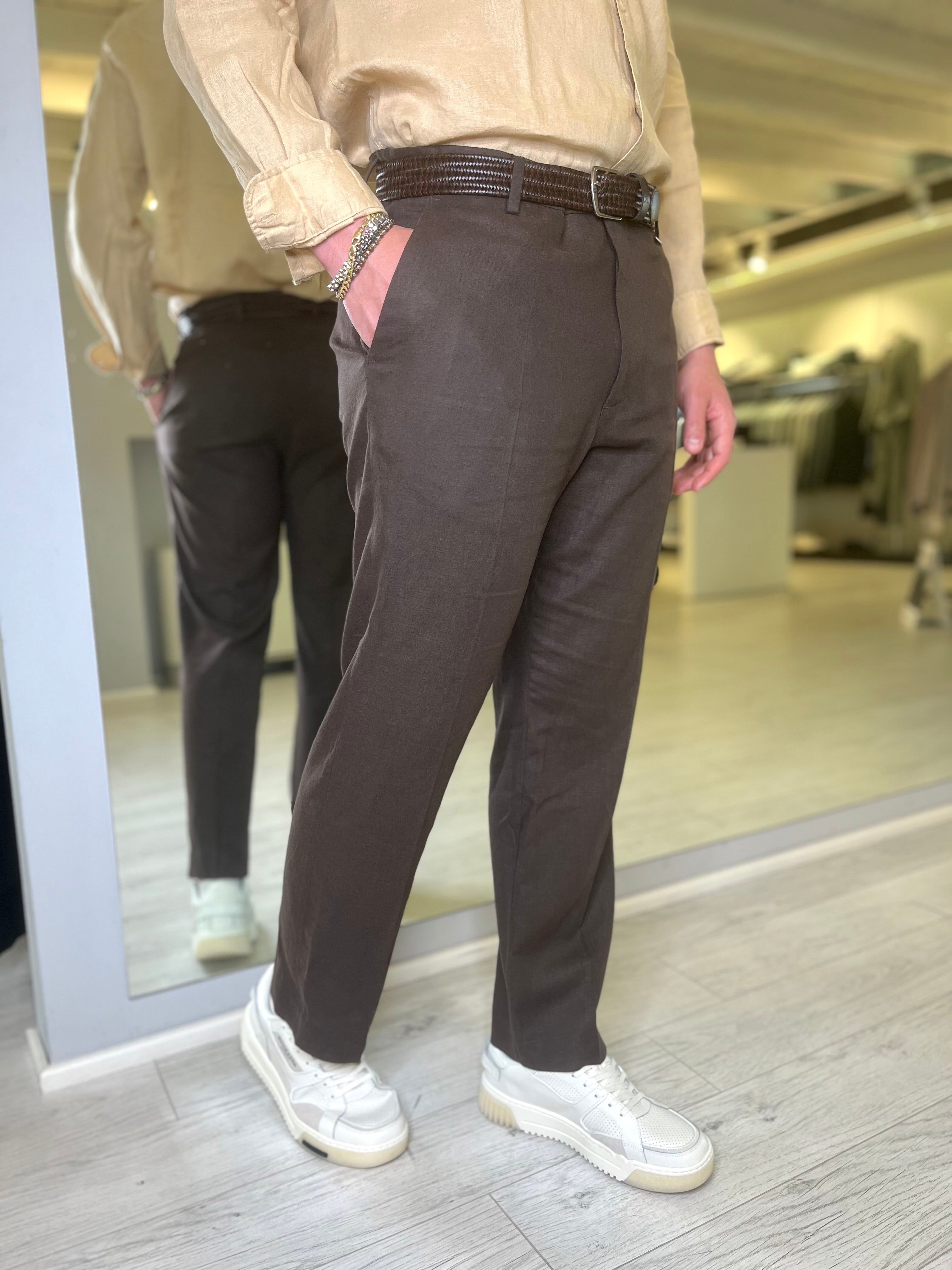 Pantalone fondo ampio moro