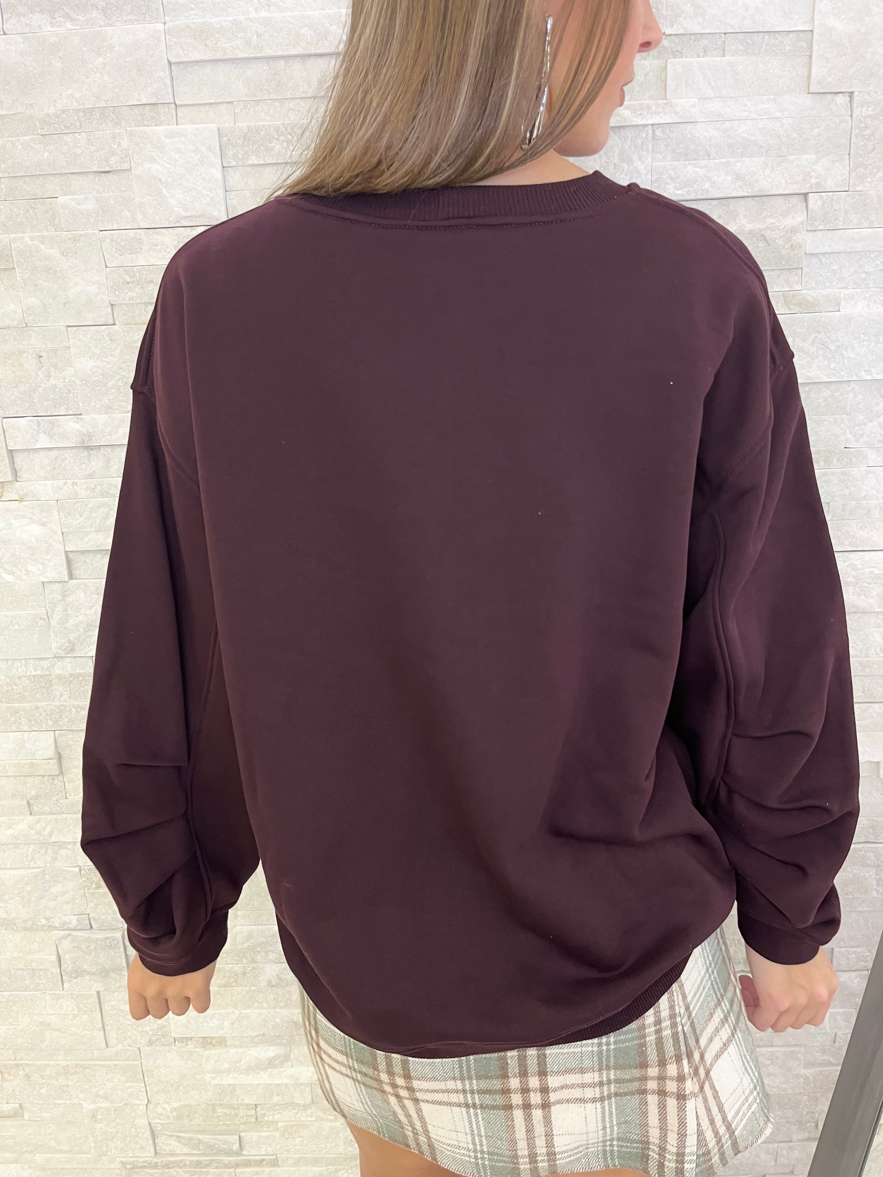 Felpa après ski Bordeaux